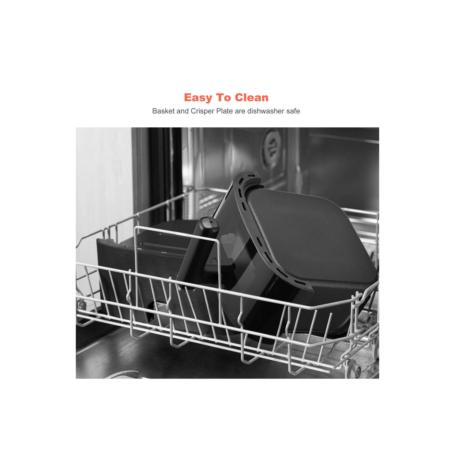 5L Air Fryer with View Window , 10-in-1 Electric Oil Free Airfryer Oven with Digital Touchscreen, Steam Air Technology and 10 Cooking Preset, 1500W