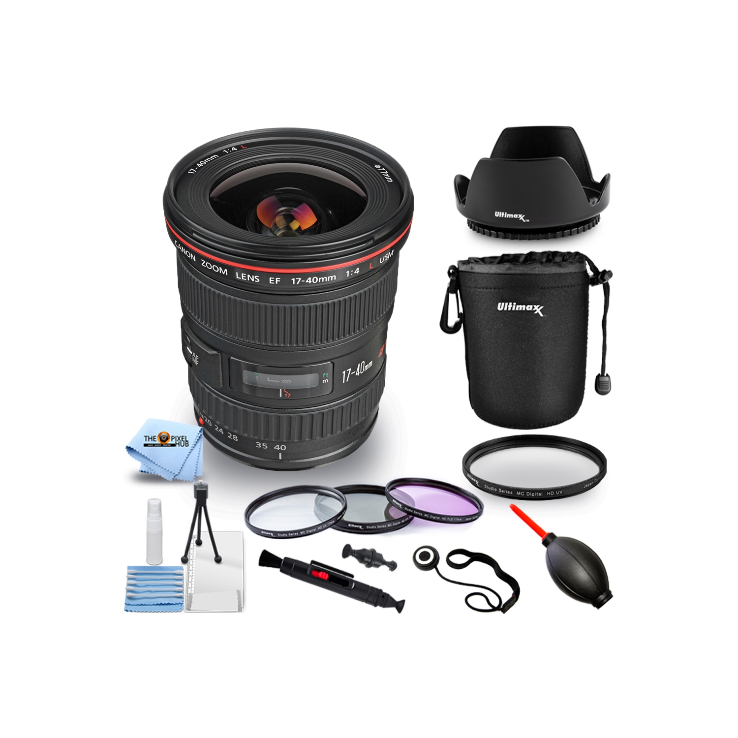 Objectif EF 17-40&nbsp;mm f/4&nbsp;L USM 8806A002 - Ensemble d'accessoires 10PC de Canon
