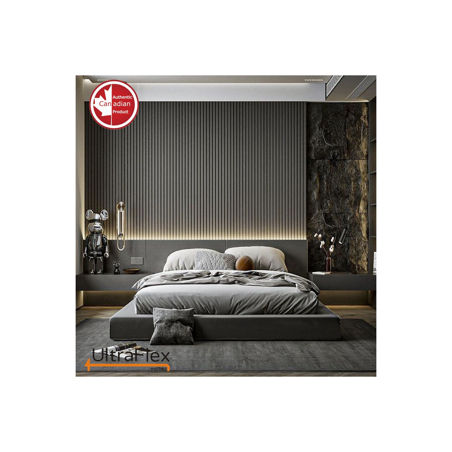 UltraFlex REVIVE- Hybrid 12” Breathable Pillowtop, HDcoils, Luxury Hypoallergic Foam Encasement, Pressure Relieving Mattress - With Waterproof