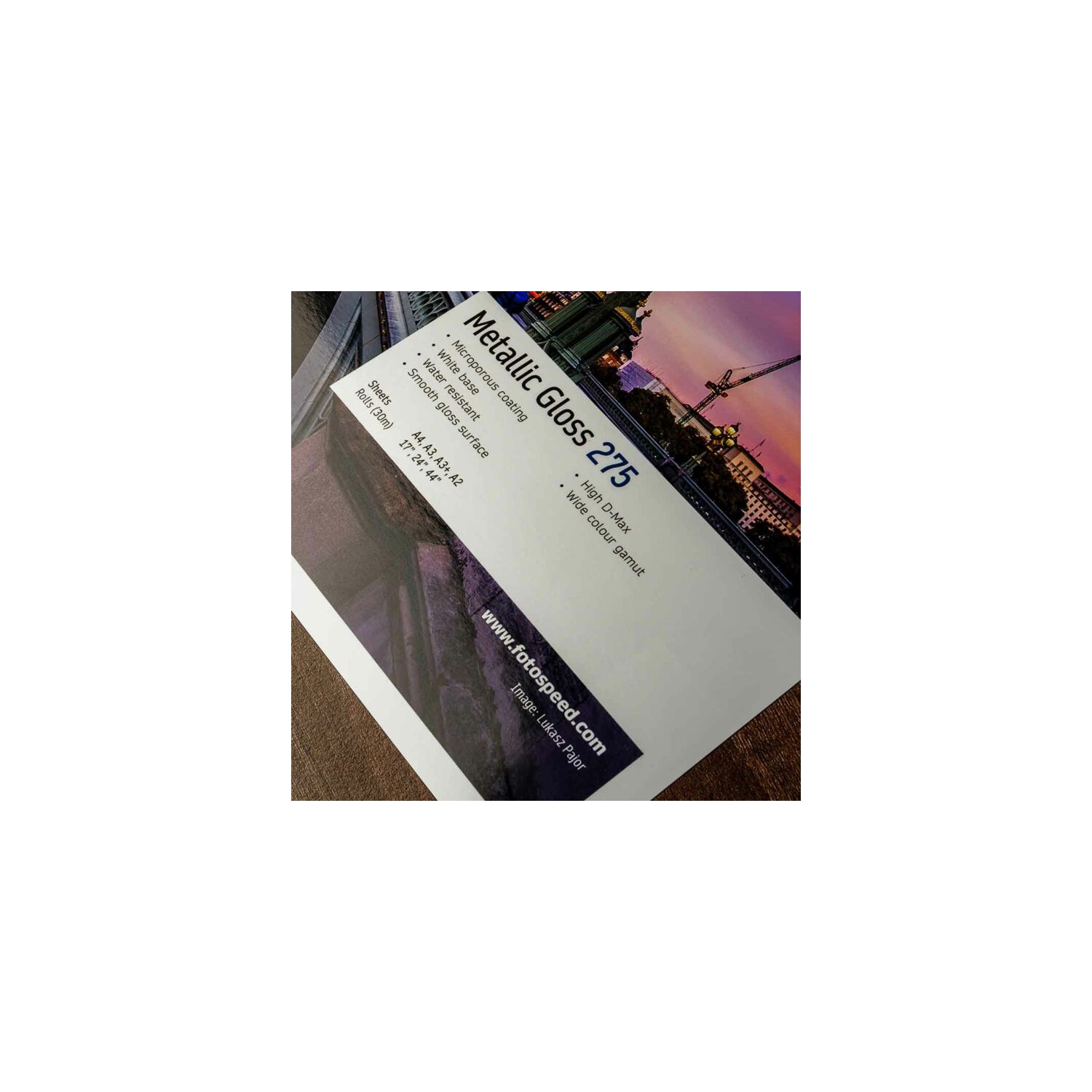 Fotospeed Metallic Gloss 275gsm A3