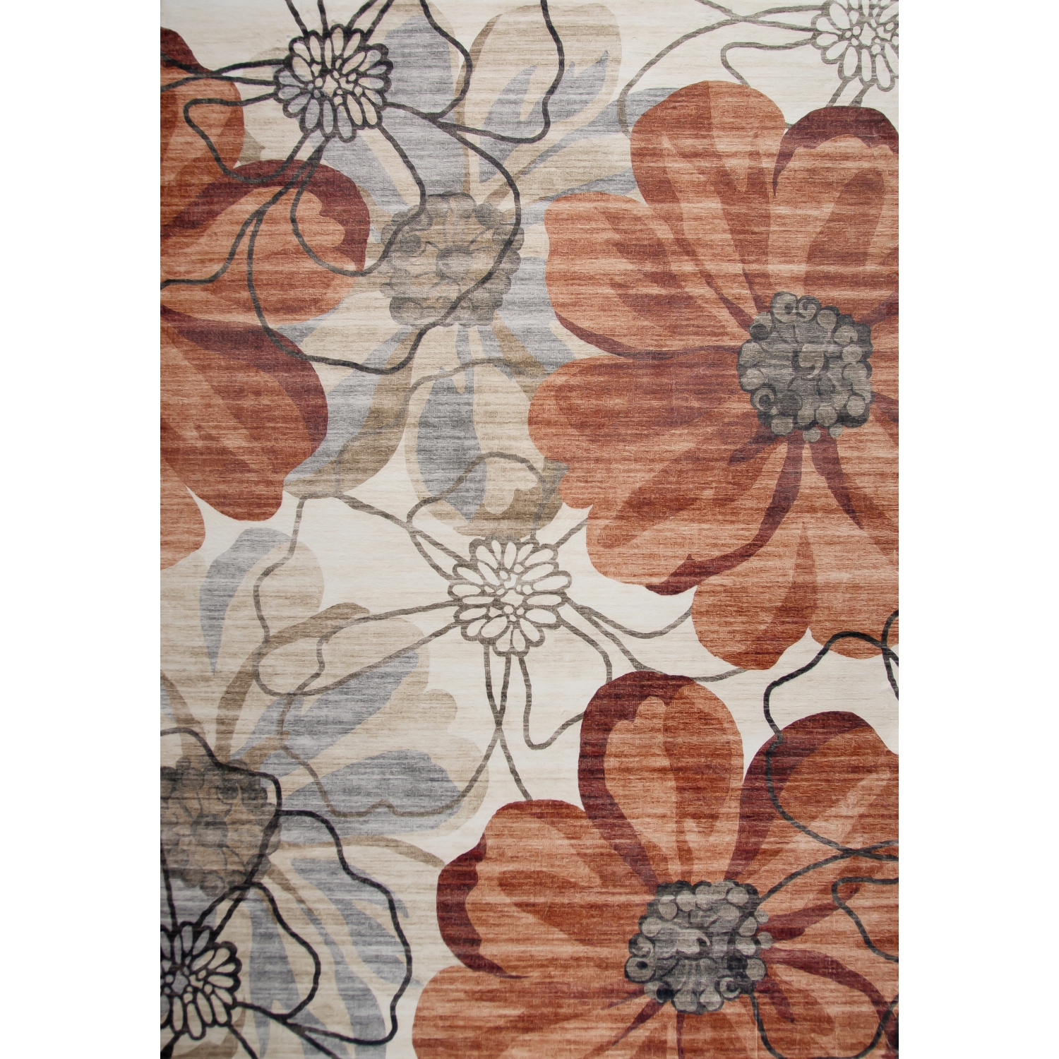 Rug Branch Sakura Modern Floral Red/Beige Indoor Area Rug