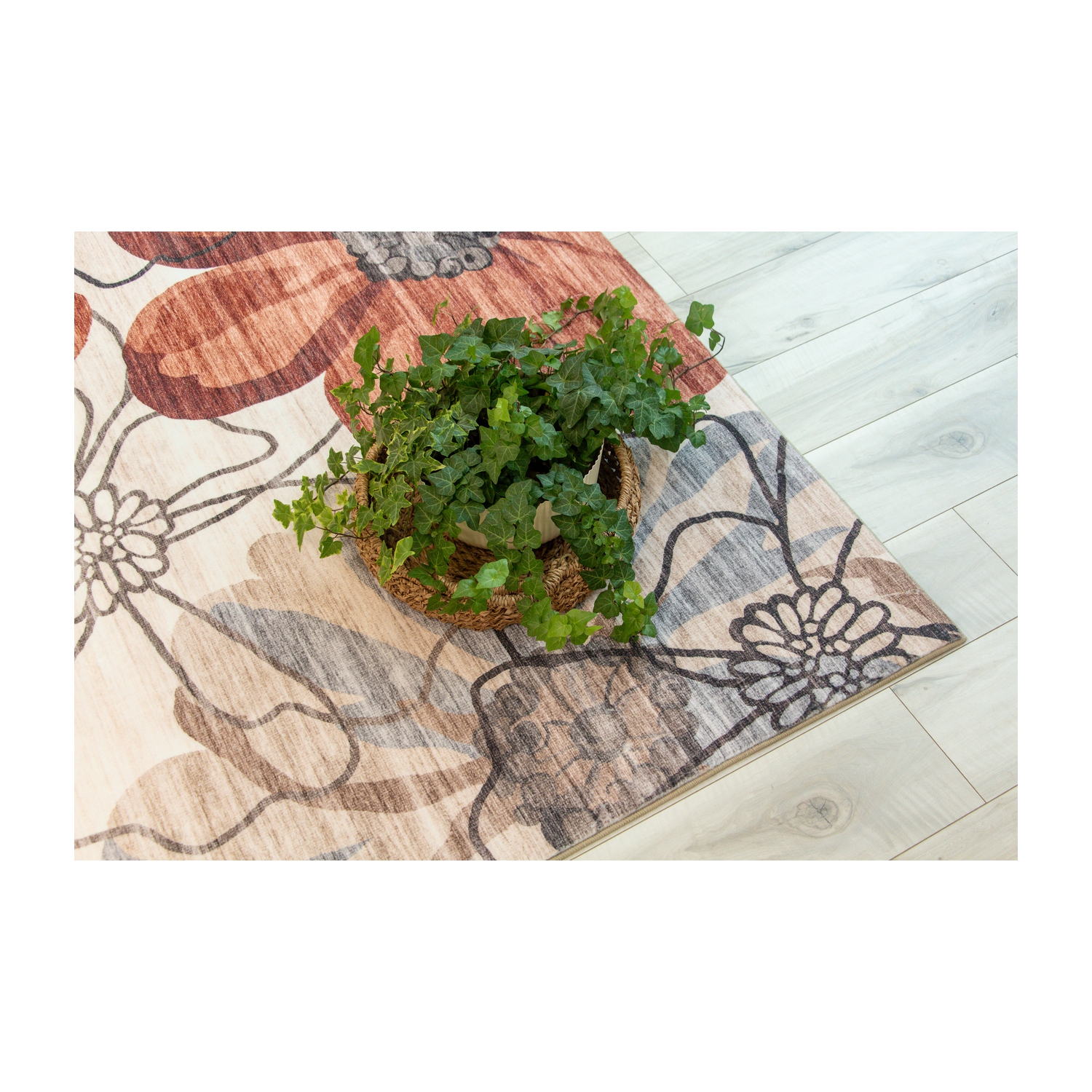 Rug Branch Sakura Modern Floral Red/Beige Indoor Area Rug