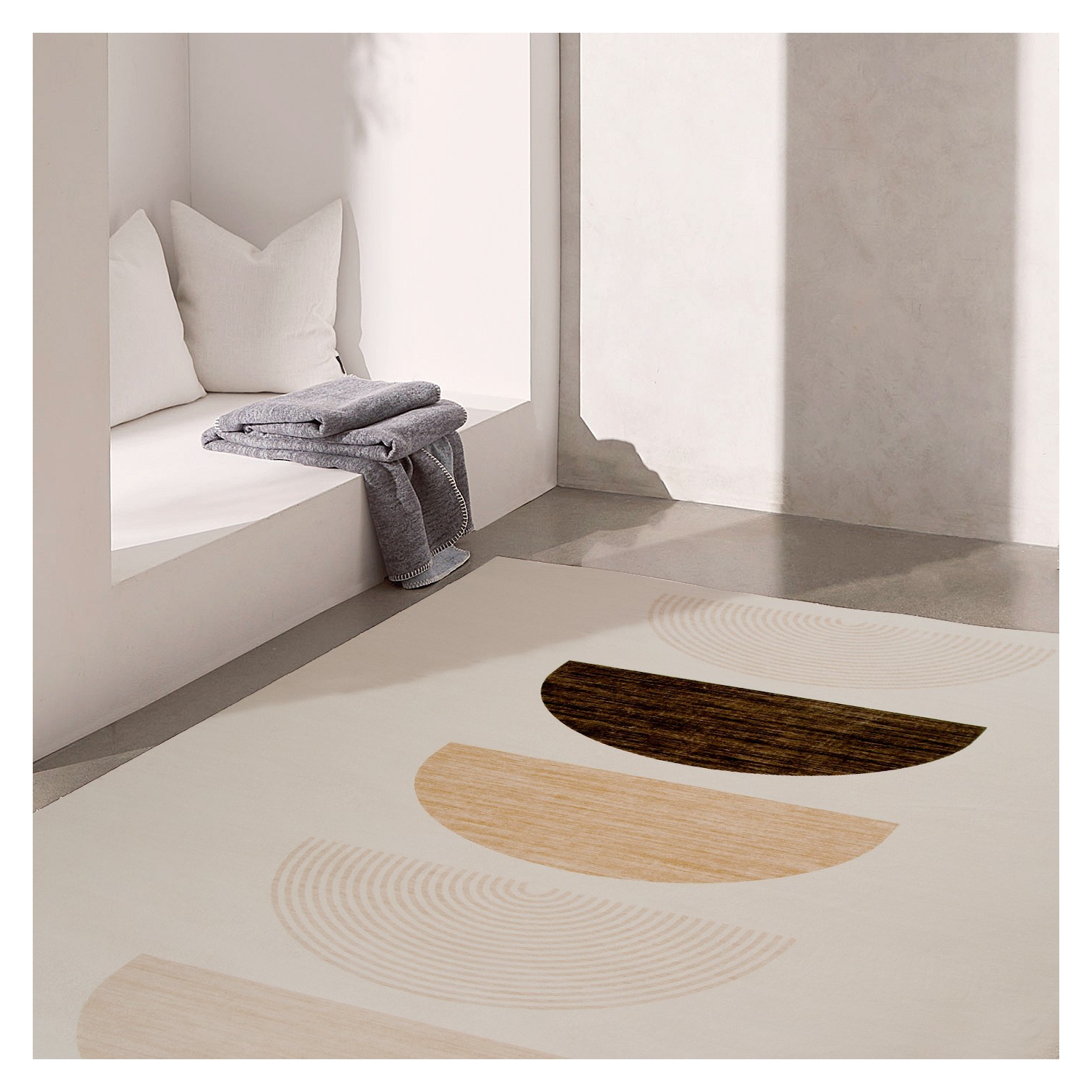 Rug Branch Solis Modern Geometric Cream/Beige Kids Area Rug