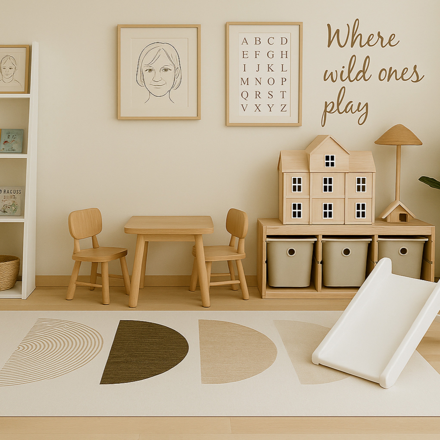 Rug Branch Solis Modern Geometric Cream/Beige Kids Area Rug