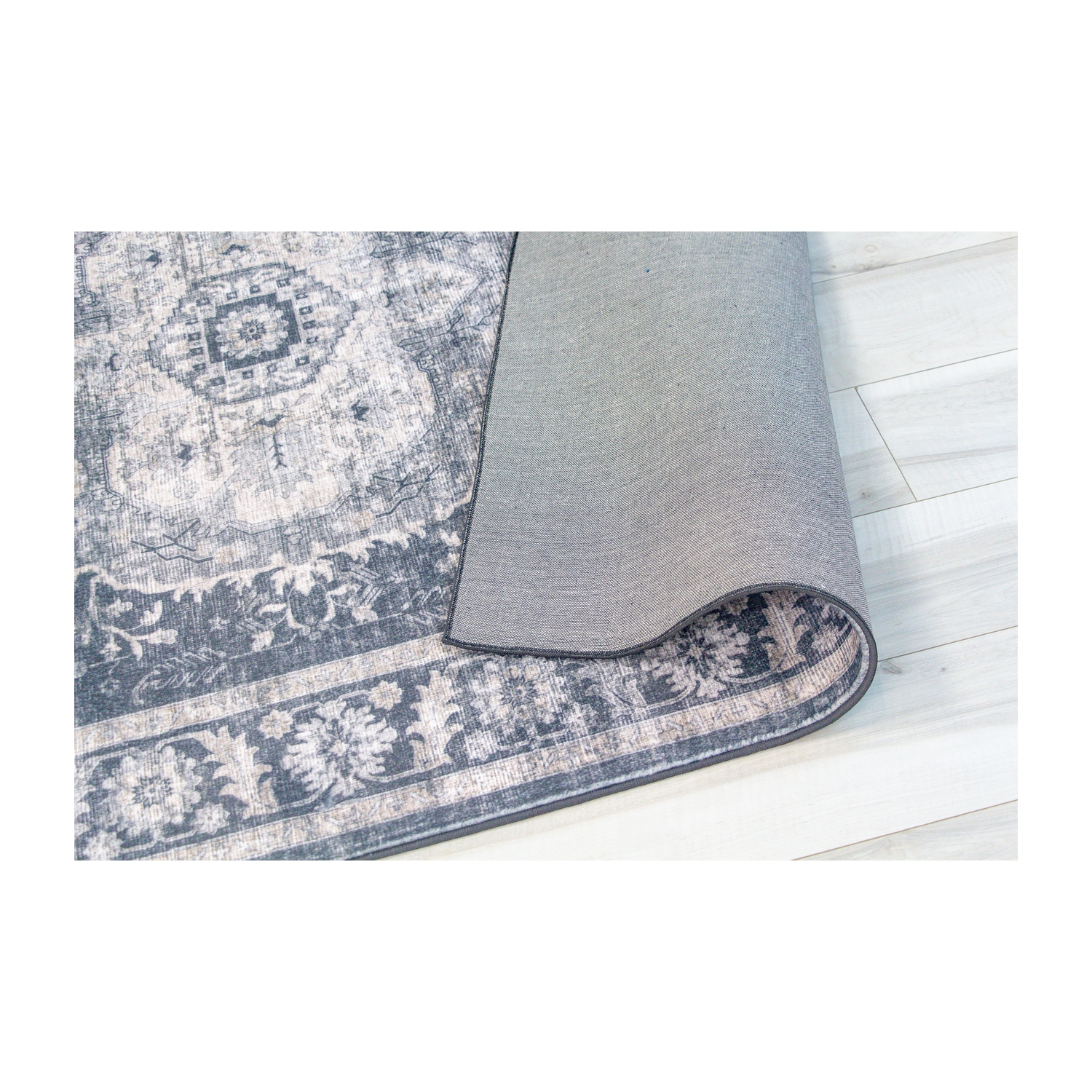 Rug Branch Zarin Traditional Oriental Black/Grey Indoor Area Rug