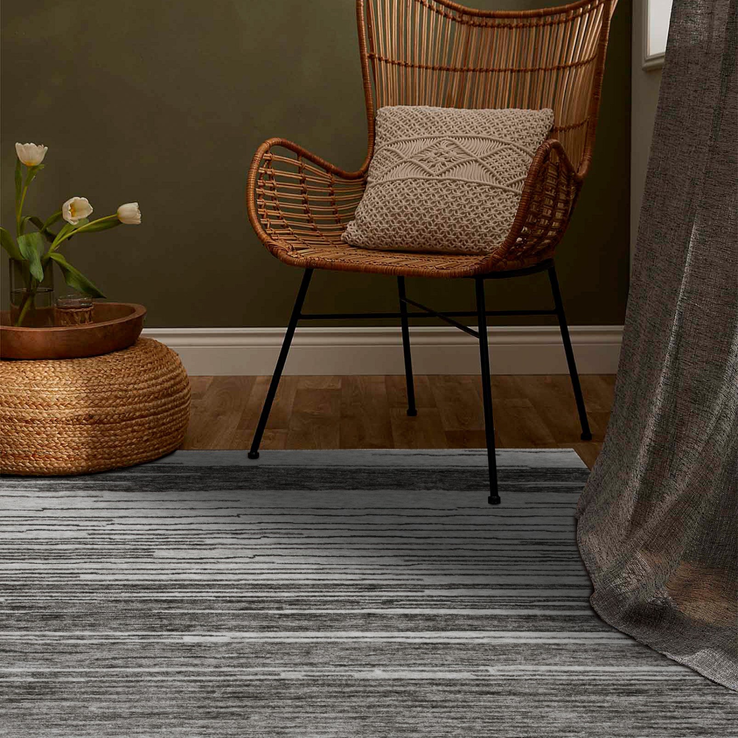 Rug Branch Karsoni Comtemporary Linear Abstract Indoor Area Rug