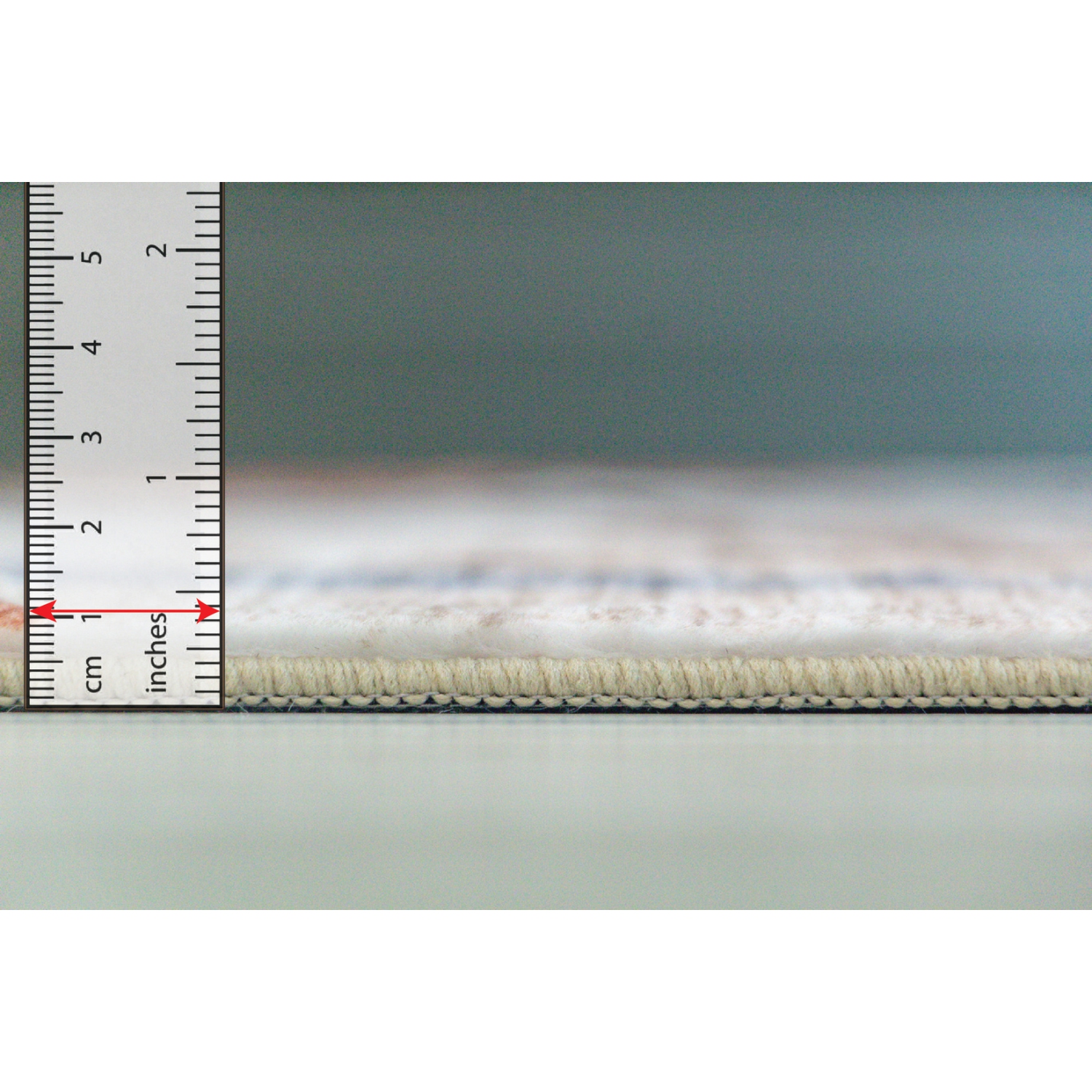 Tapis d'intérieur moderne Sakura à motif floral rouge/beige