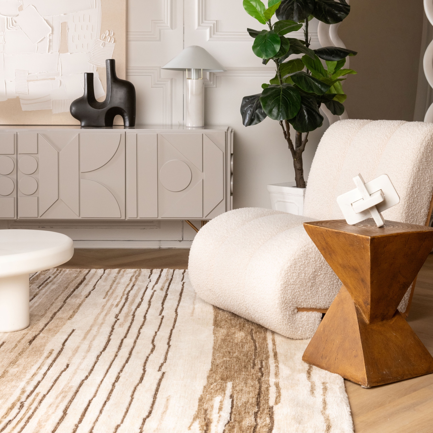 Rug Branch Karsoni Comtemporary Linear Abstract Indoor Area Rug