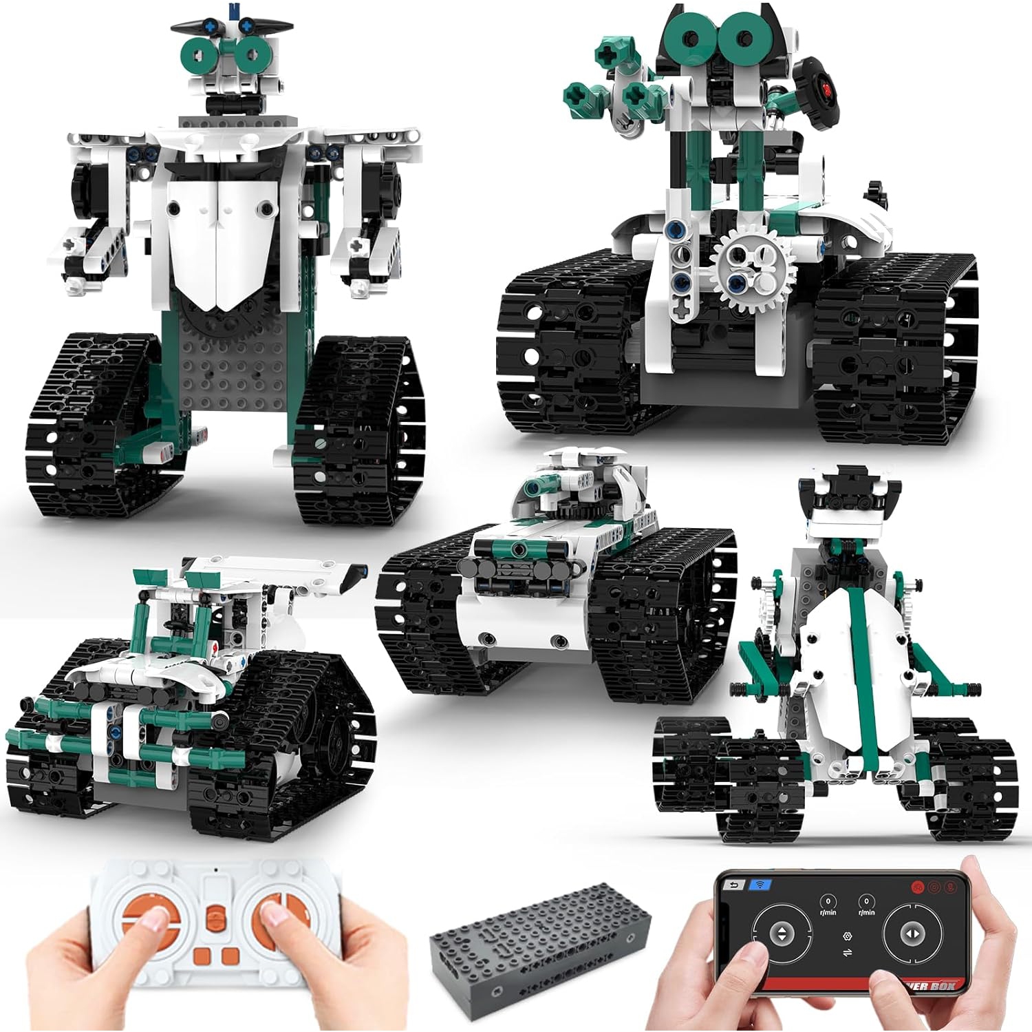 Robot Toys for 8-14 Year Old Boys Girls,13-in-1 Science Programmable Building Block Set with Remote & APP Control,Educational Gifts for 9 10 11 12-16 Year Old Kids, (550 PCS)