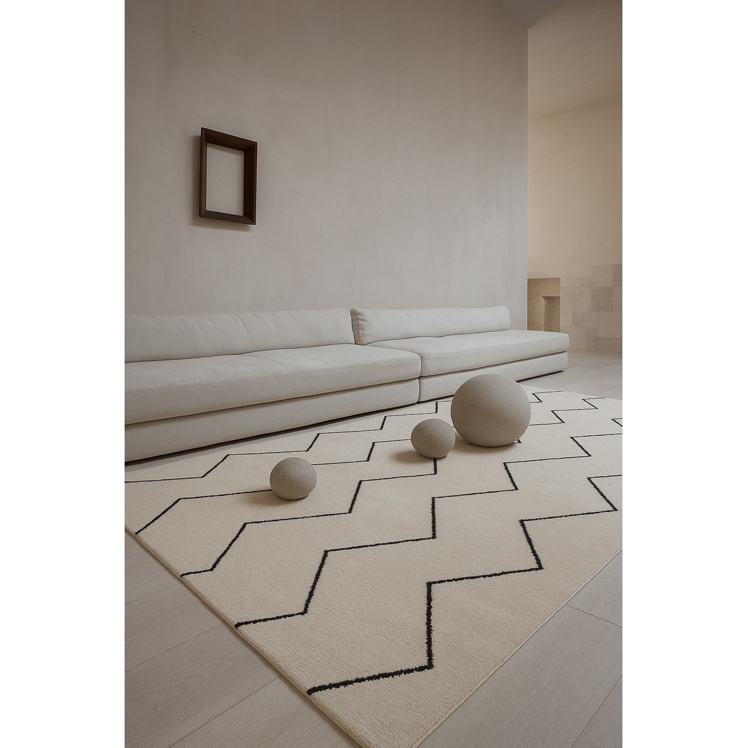 Rug Branch Lenya Comtemporary Trellis Beige/Black Indoor Area Rug