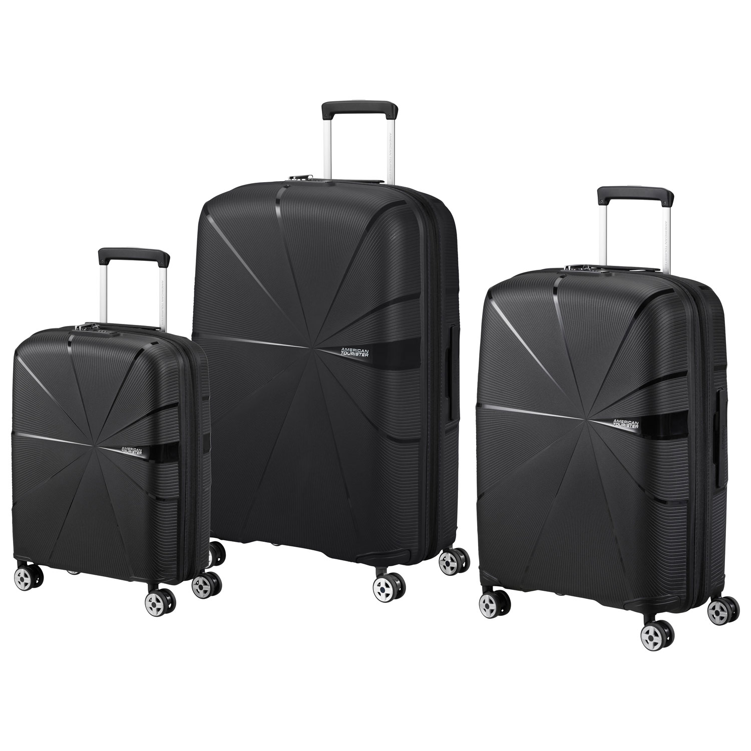 American Tourister Starvibe 3-Piece Hard Side Expandable Luggage Set - Black