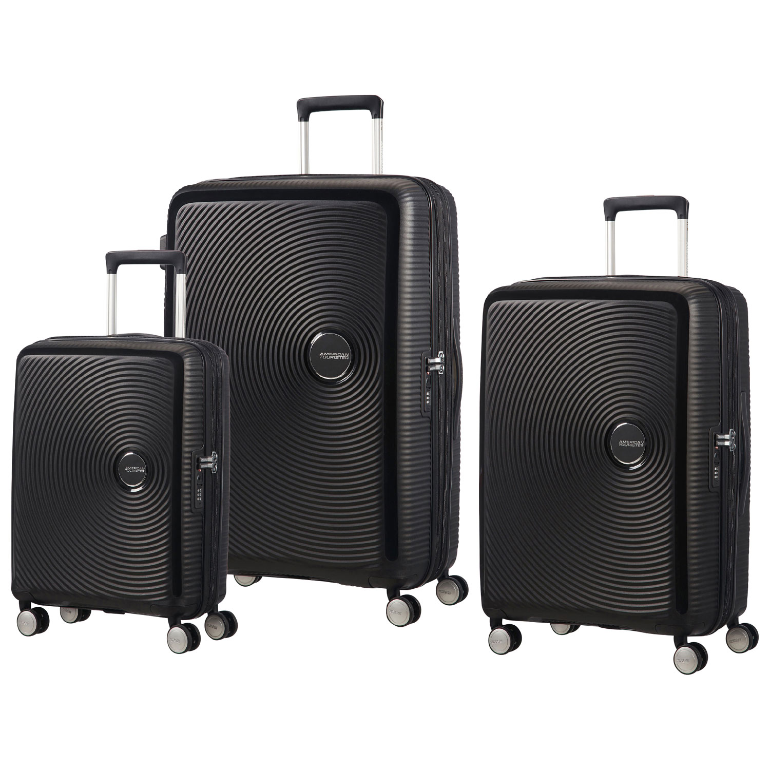 American Tourister Curio 3-Piece Hard Side Expandable Luggage Set - Bass Black