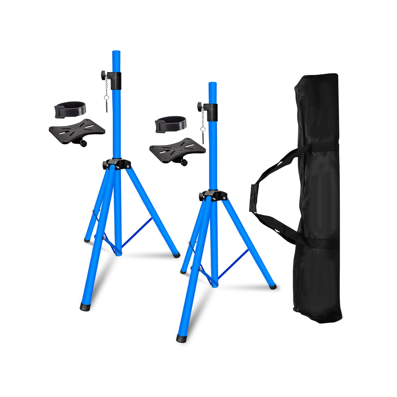 5 Core Speakers Stands 2 Pieces Sky Blue Heavy Duty Height Adjustable Tripod PA Speaker Stand For Large Speakers DJ Stand Para Bocinas Includes Carry Bag- SS HD 2 PK SKY BLU BAG