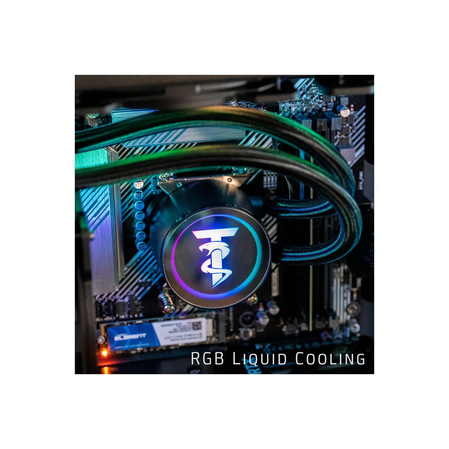 ViprTech Ghost 3.0 Liquid-Cooled PC - AMD Ryzen 5 5600X, RTX 5060 8GB, 16GB DDR4, 1TB SSD, VR-Ready, Streaming, Win 11, Gaming Desktop Computer, White