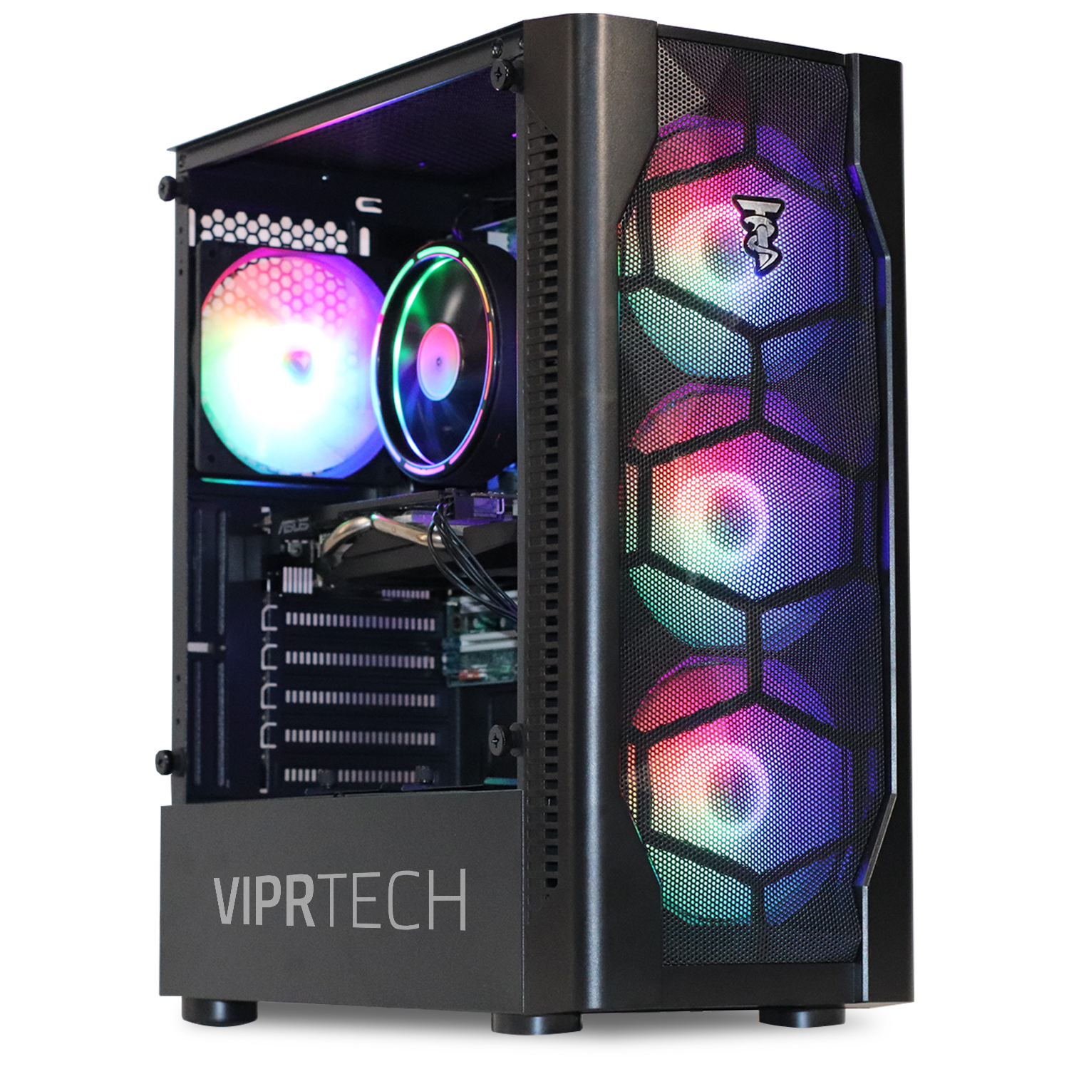 ViprTech Entry Level Gaming PC Desktop Computer - Intel Core i5 3.40GHz, GeForce GTX 650, 8GB RAM, 1TB HDD, WiFi, RGB Lighting, Windows 10 Pro, Warranty, Black