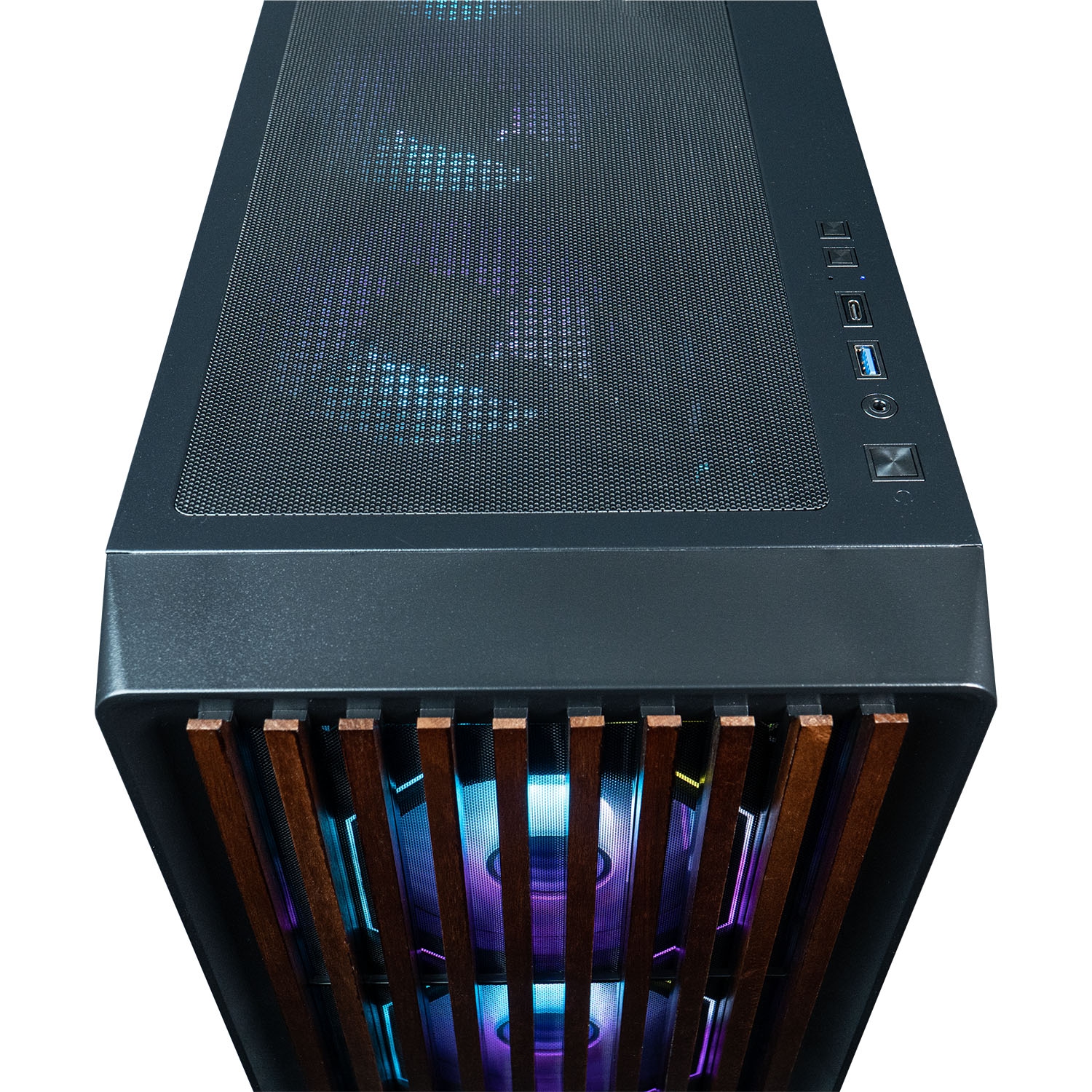 ViprTech Overlord Liquid-Cooled Wood PC - AMD Ryzen 7 5700X, RTX 5060 Ti 8GB, 16GB DDR4 3200, 1TB NVMe SSD, Gold PSU, VR-Ready, BT, Win 11 Gaming