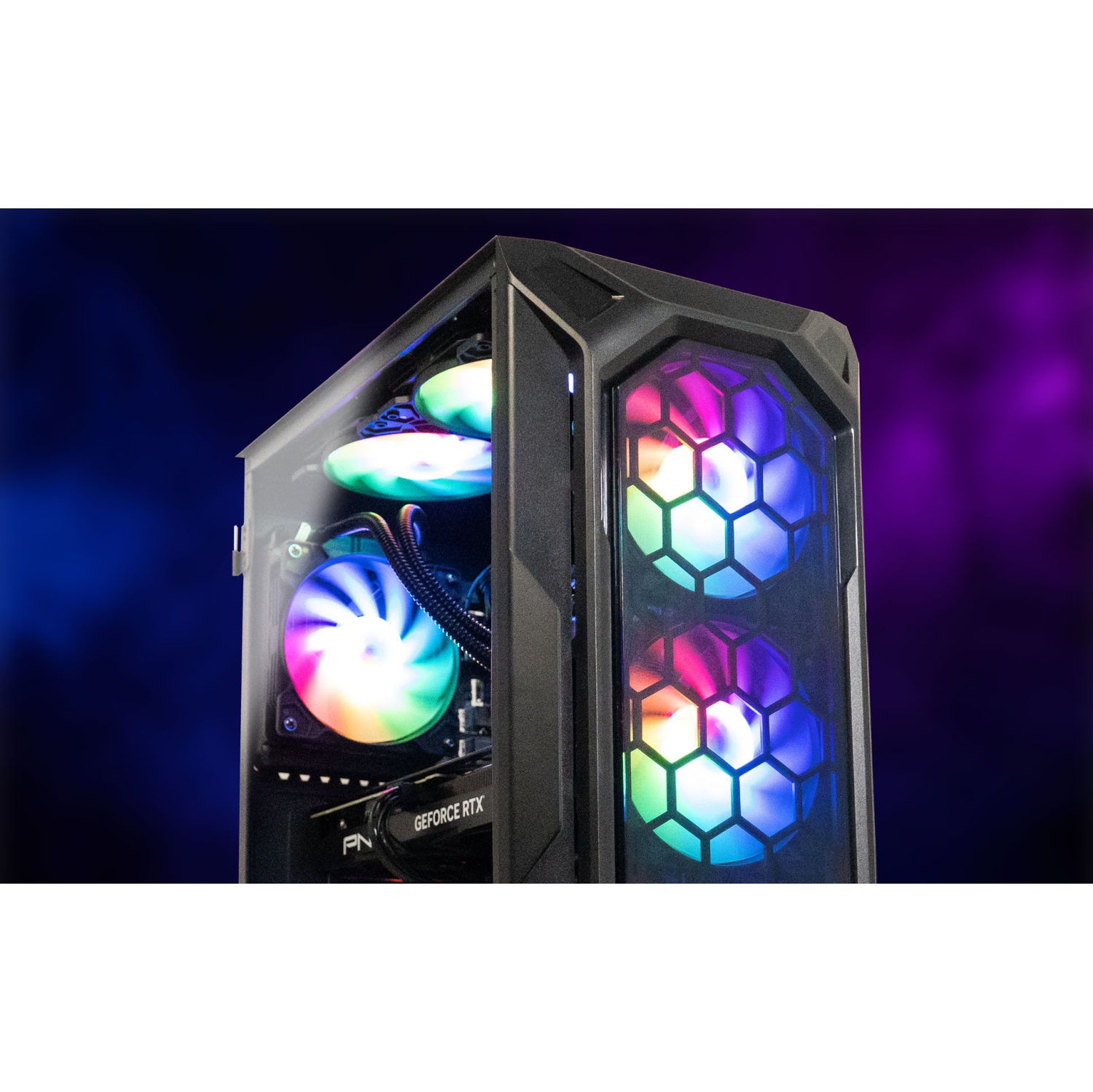 ViprTech Ghost 3.0 Liquid-Cooled PC - AMD Ryzen 5 5600X, RTX 5060 8GB, 16GB DDR4, 1TB SSD, VR-Ready, Streaming, RGB, Win 11 Gaming Desktop Computer