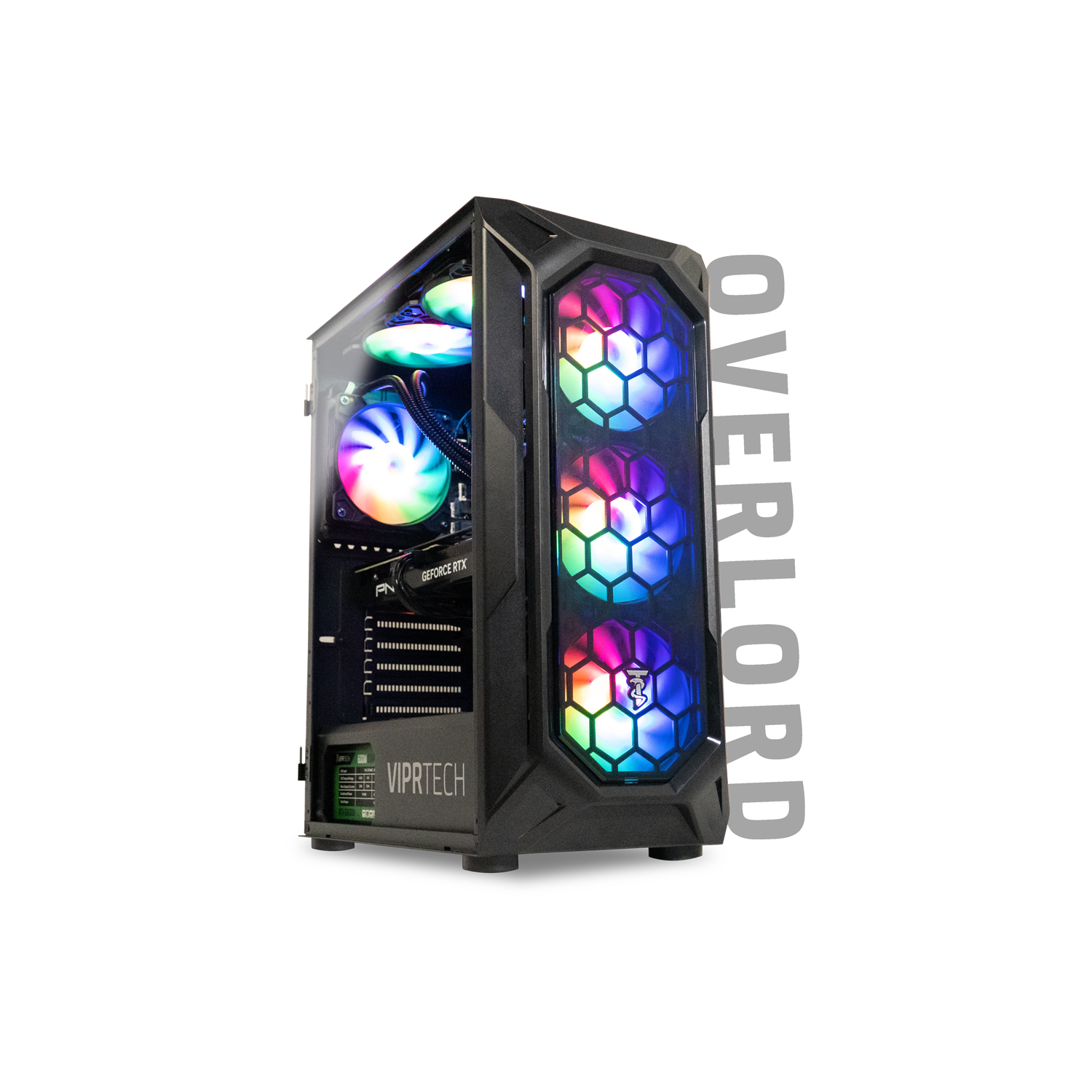 ViprTech Ghost 3.0 Liquid-Cooled PC - AMD Ryzen 5 5600X, RTX 5060 8GB, 16GB DDR4, 1TB SSD, VR-Ready, Streaming, RGB, Win 11 Gaming Desktop Computer