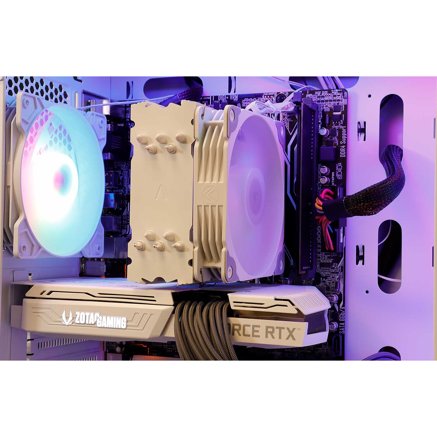 ViprTech Ghost 2.0 Gaming PC - AMD Ryzen 7, RTX 3060 12GB, 16GB DDR4, 1TB SSD, VR-Ready, Streaming, RGB, Win 11, White Desktop Computer