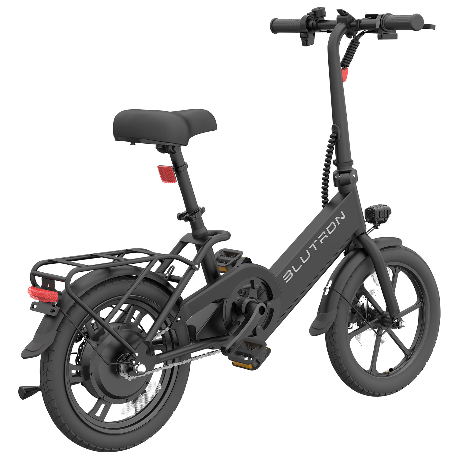Vélo électrique repliable compact de 350 W EB350F de Blutron - Noir - Partenaire de détail exclusif