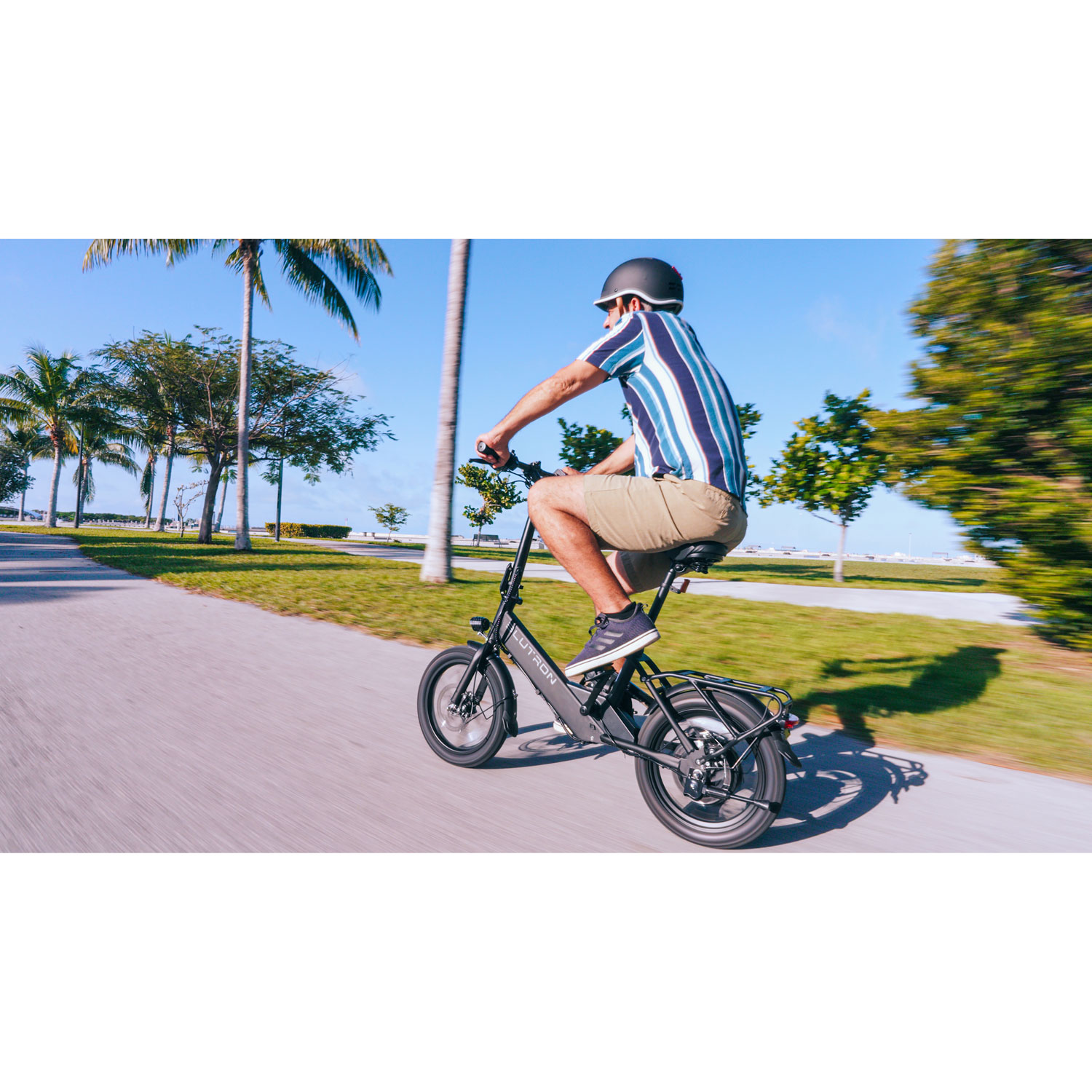 Vélo électrique repliable compact de 350 W EB350F de Blutron - Noir - Partenaire de détail exclusif