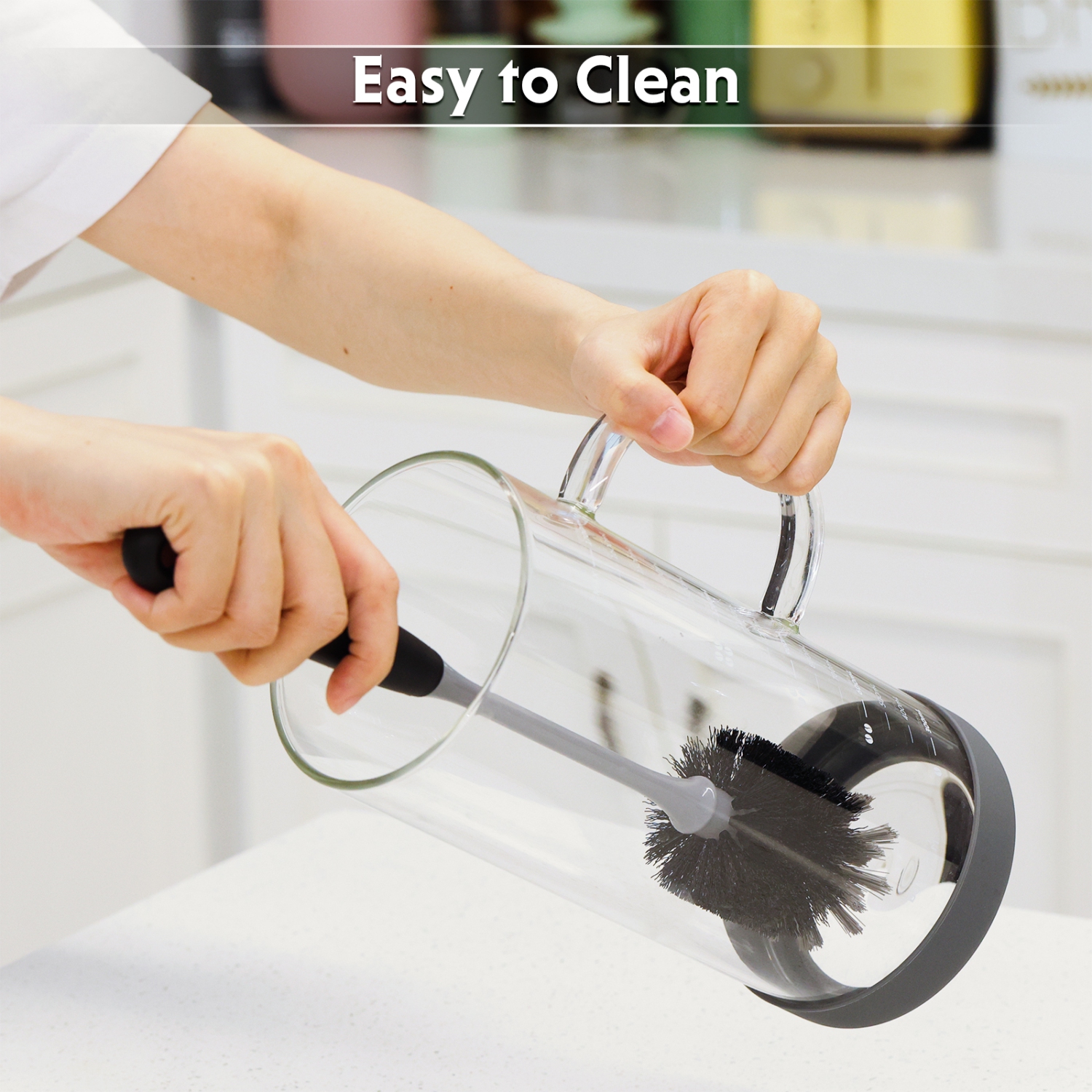 BUYDEEM Cold Brew Coffee and Tea Maker, 57oz Large Capacity Borosilicate Glass Pitcher with and Removable 18/8 Stainless Steel Brewing Mesh Filter,