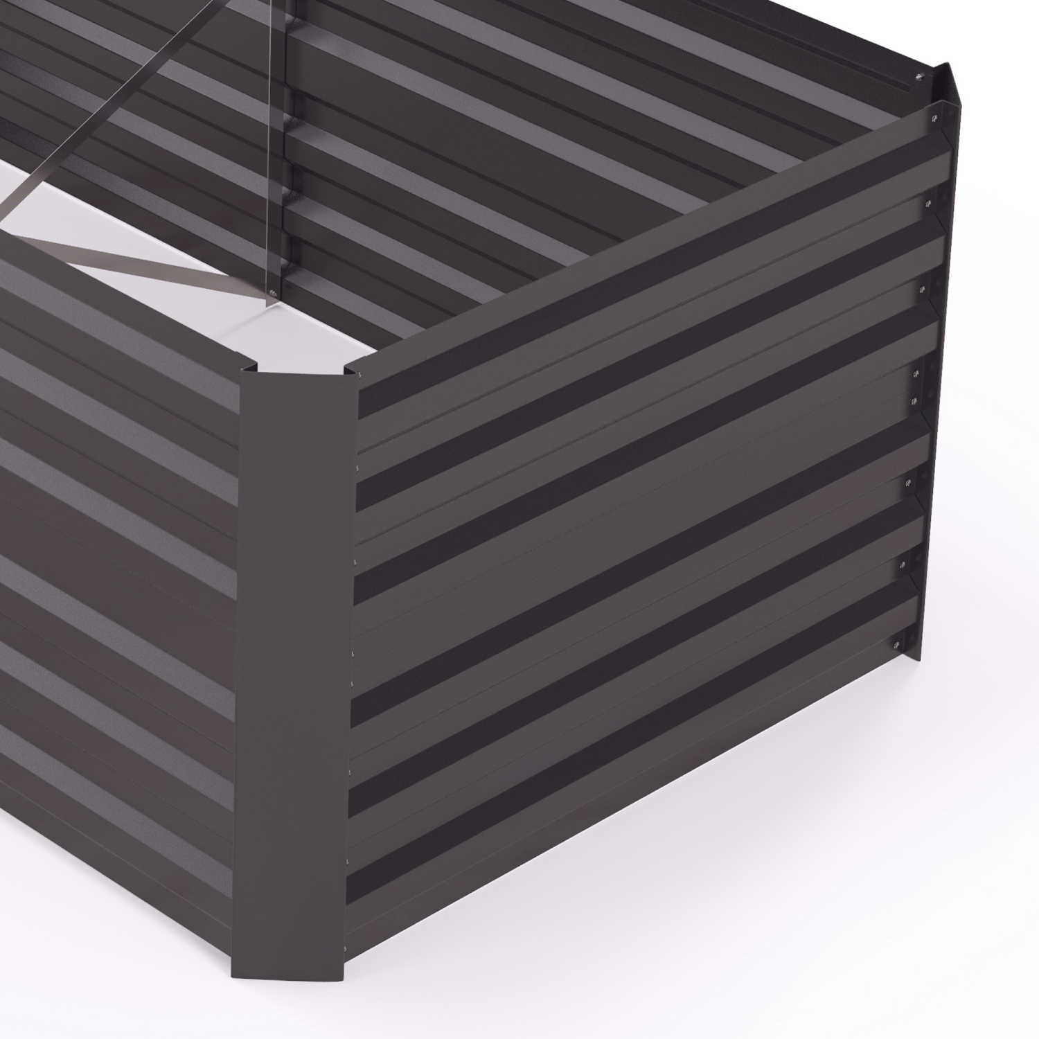 Jardinière surélevée Outsunny, 6 x 3 x 2 pi, jardinières en acier galvanisé pour plantes d'extérieur, tiges multirenforcées pour légumes, fleurs et