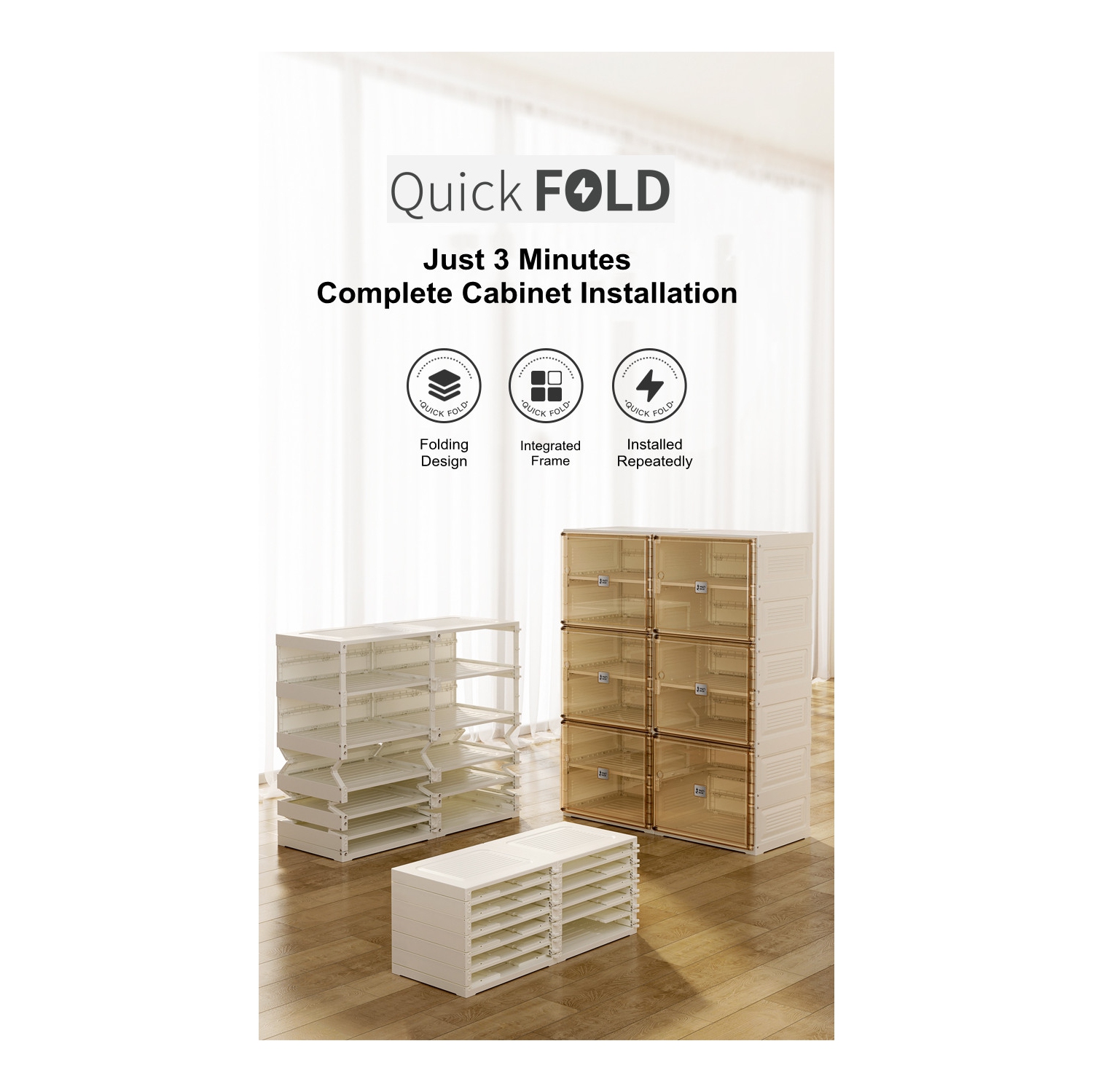 AntBox Shoe Cabinet 7 layers 14 grids Portable Shoe Organizers Storage Boxes with Magnetic Door, Easy Assembly