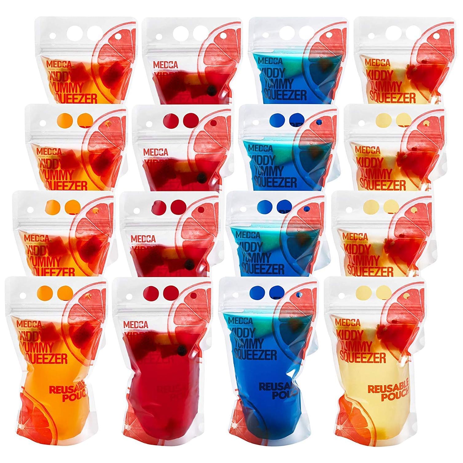 Reusable Drink Pouches 30 Clear Drink Bags with 30 Straws Double Zipper Reusable Smoothie Pouches Juice Clear Zipper Pouch Storage Bags Leak Free and BPA Free Best Buy Canada