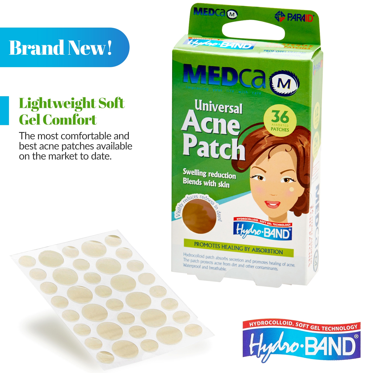 Acne Care Pimple Patch absorbante - pansements hydrocolloïdes deux tailles universelles, traitement Acne Spot pour face & Skin Spot Patch qui cache