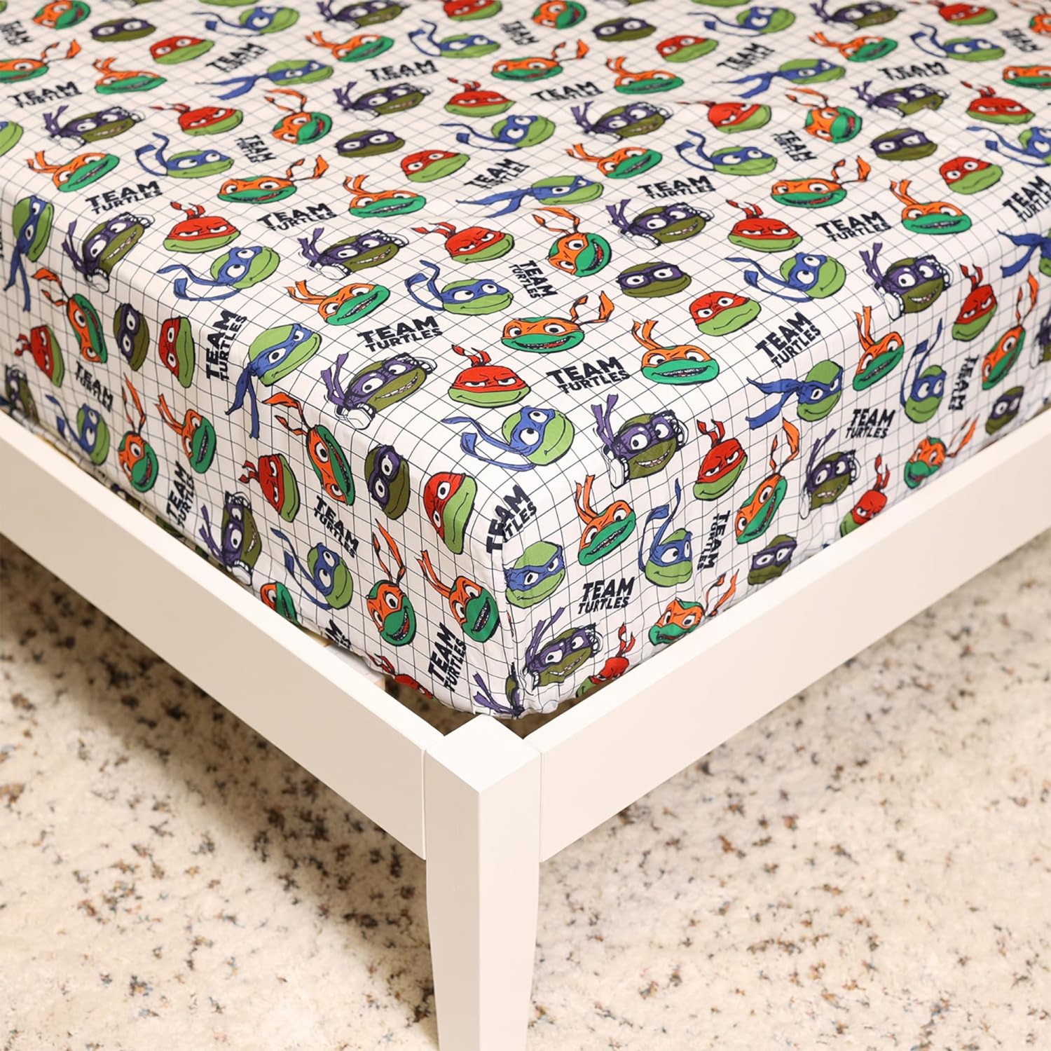 Teenage Mutant Ninja Turtles Kids Bedding Sheet Set with Reversible Comforter Twin Bed in Bag 4 Pcs Set for Kids