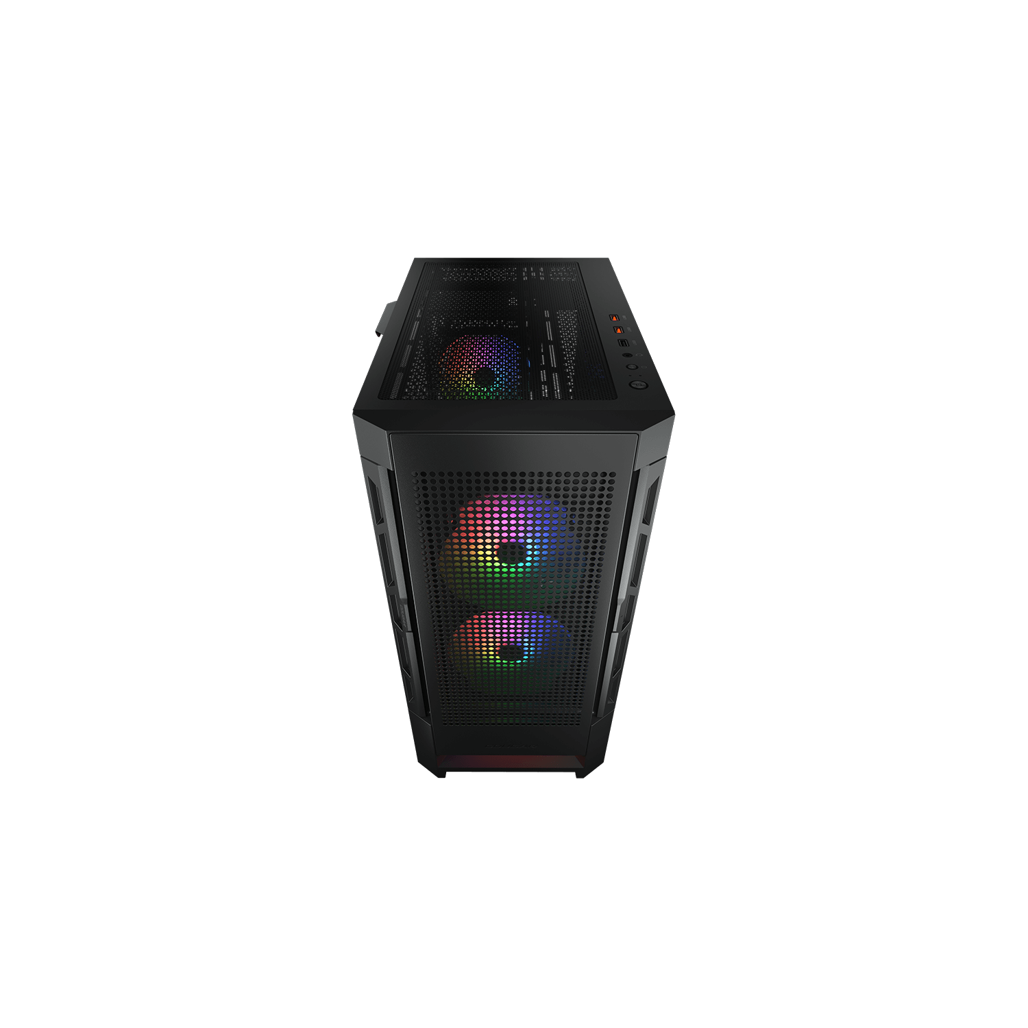 Tour d'ordinateur mi-haute ATX COUGAR AIRFACE RGB, panneau latéral en verre trempé, 3 ventilateurs 120&nbsp;mm ARGB préinstallés, noir