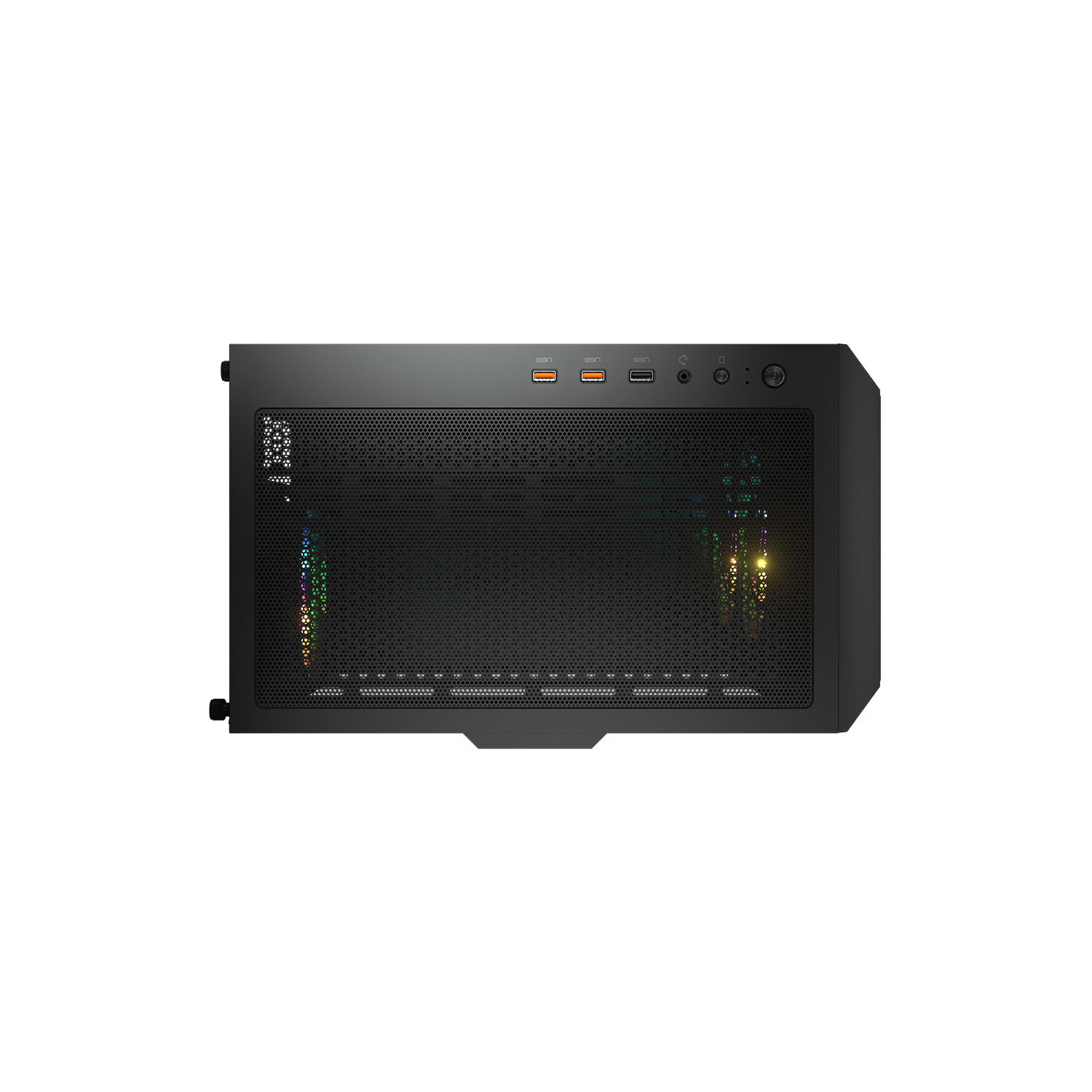 Tour d'ordinateur mi-haute ATX COUGAR AIRFACE RGB, panneau latéral en verre trempé, 3 ventilateurs 120&nbsp;mm ARGB préinstallés, noir