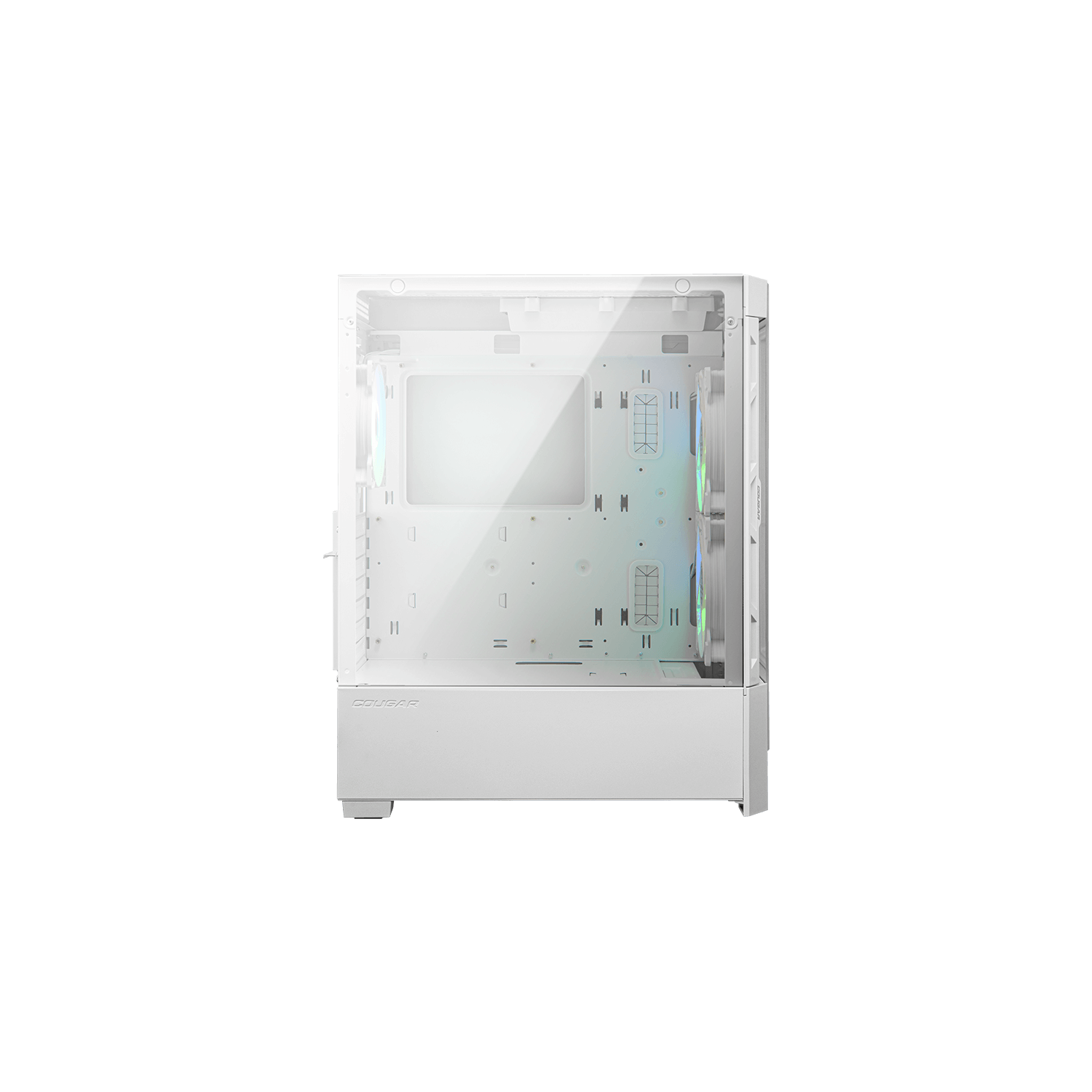 Tour d'ordinateur mi-haute ATX COUGAR AIRFACE RGB, panneau latéral en verre trempé, 3 ventilateurs 120&nbsp;mm ARGB préinstallés, blanc