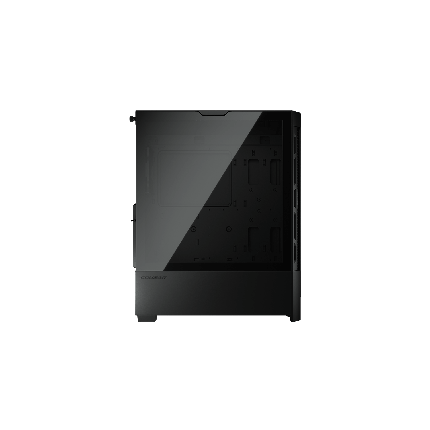 Cougar AIRFACE Mid Tower ATX Computer Case, Tempered Glass Side Panel, 1 x 120mm Black Fan Pre-Installed, Black