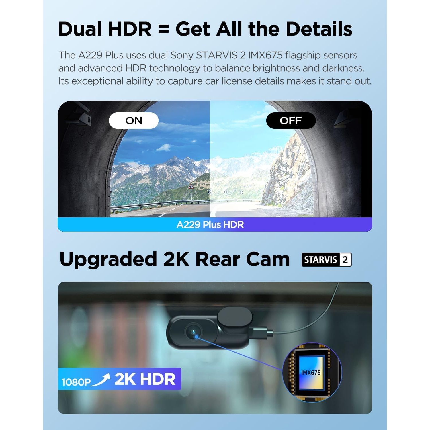 VIOFO A229 Plus 2K QHD 2-Channel Dash Cam