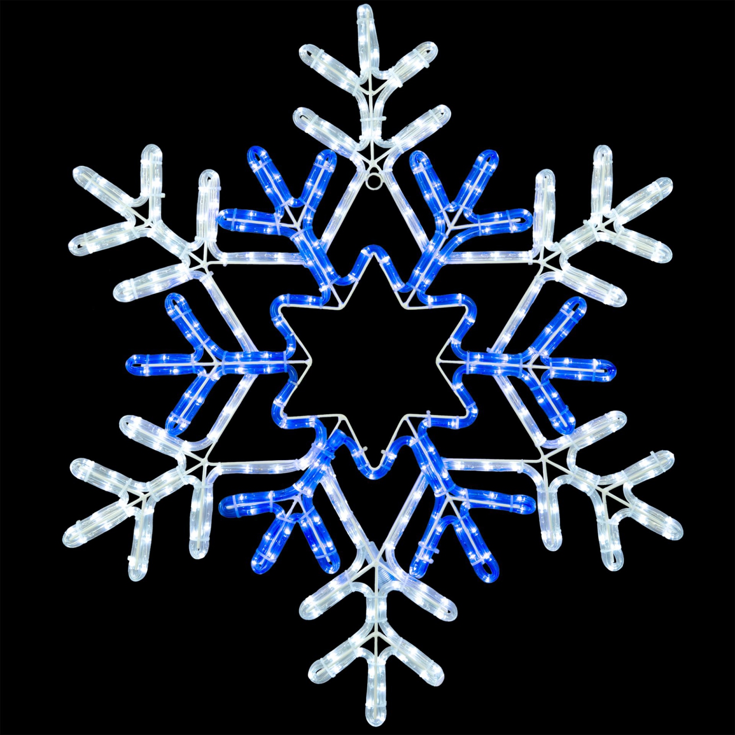 Novelty Lights Christmas Snowflake LED Rope Light Sculpture, Pure White