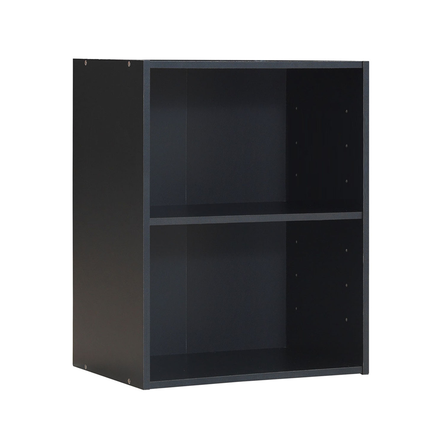 Topbuy 2-Tier Storage Night Stand Open Display Shelf MDF End Table Black