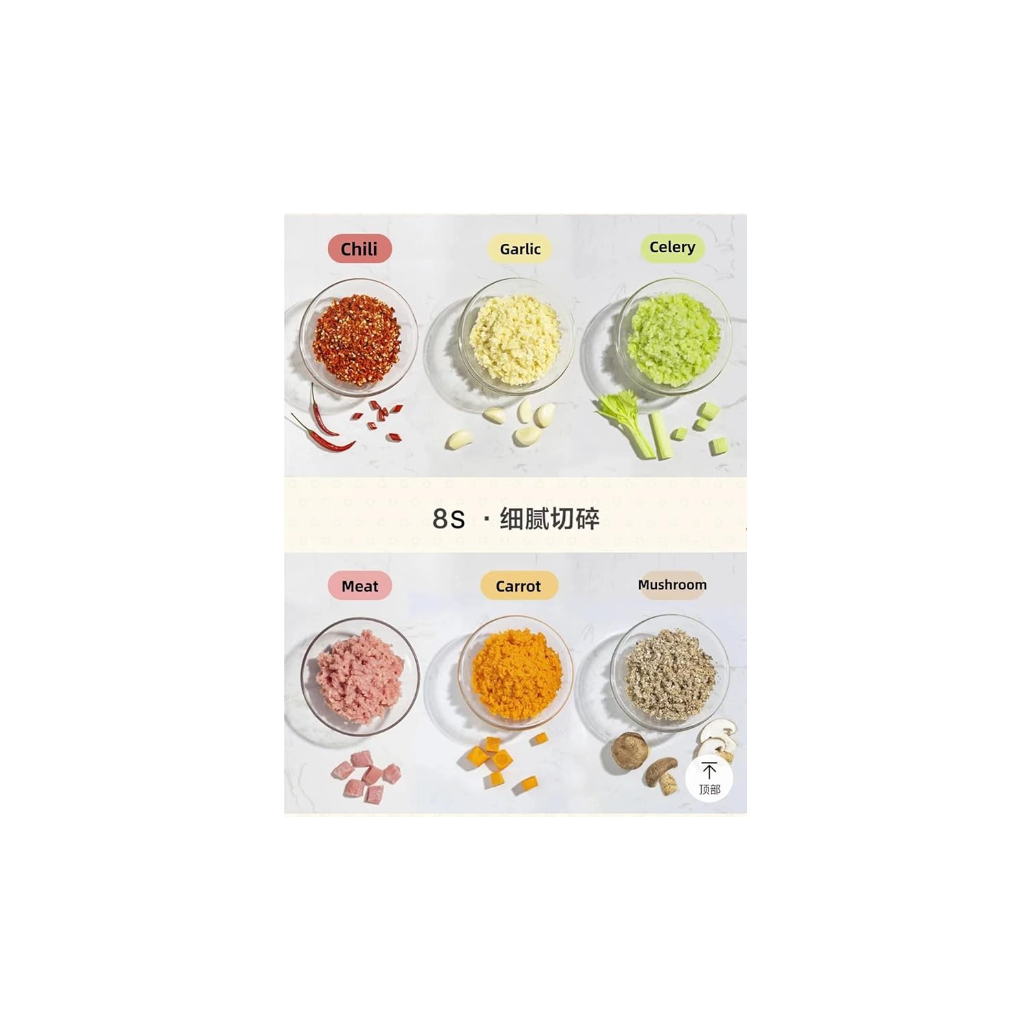 BEAR Food Processor-Food Chopper Electric Dual Speed for Meat, Vegetable, Cheese