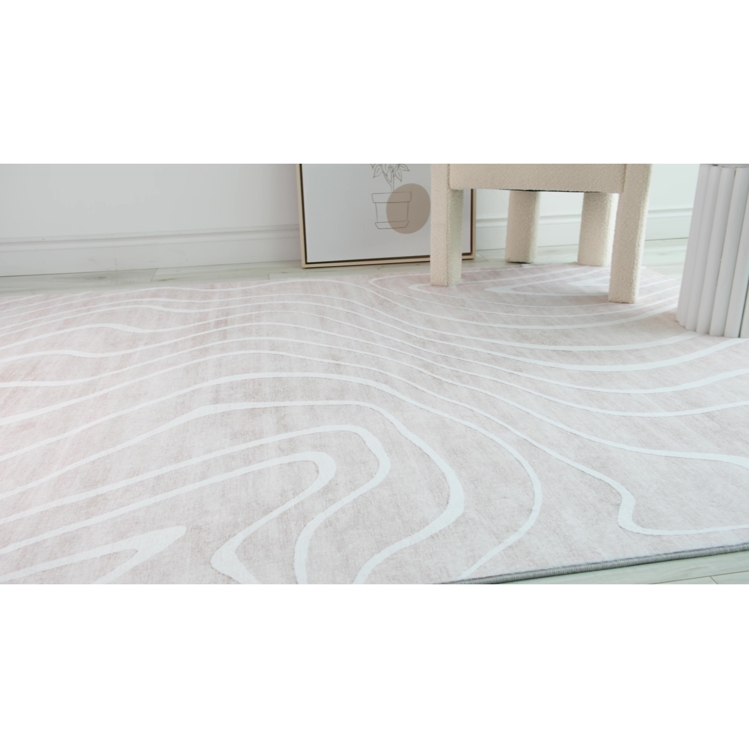 Rug Branch Dune Contemporary Abstract Line Beige/Cream Area Rug