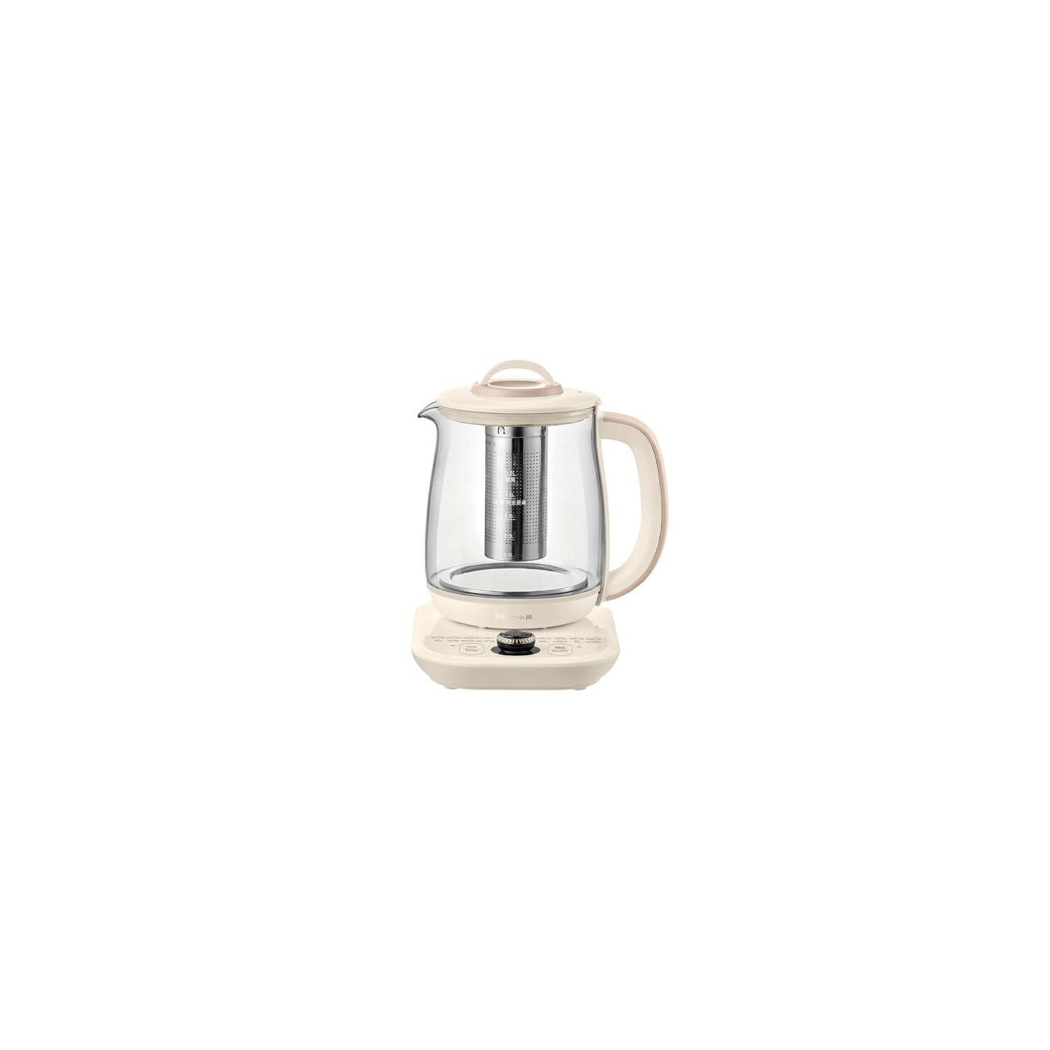 Bear YSH-C18K5 Health- Care Beverage Tea Maker and Kettle,Electric kettle with infuser, Durable 316 Stainless Steel & Glass Brew Cooker Master,8-in-1 Programmable, 4 Range Temperat