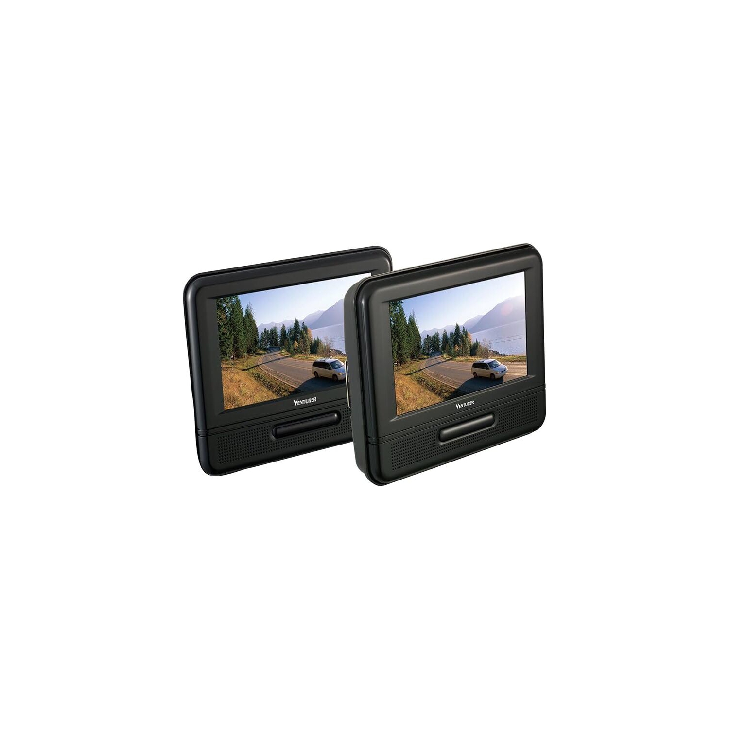 Venturer 7" Dual Screen Mobile DVD Player (2-Pack) - (7-Piece Kit)