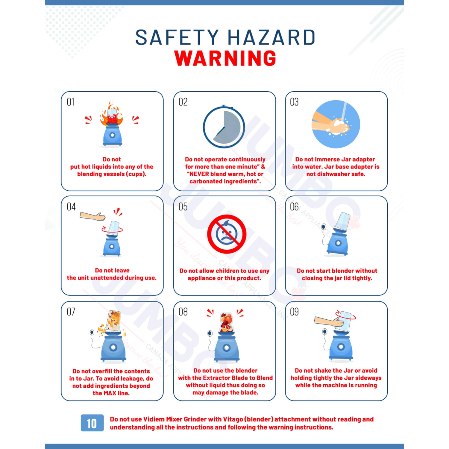 Vidiem Eva VICTOR PRO 650W / 110V - Indian Mixer Grinder SS Jars & 250ml Spice & Personal Coffee Herbs Grinder with 500ml Personal Juices, Shakes &