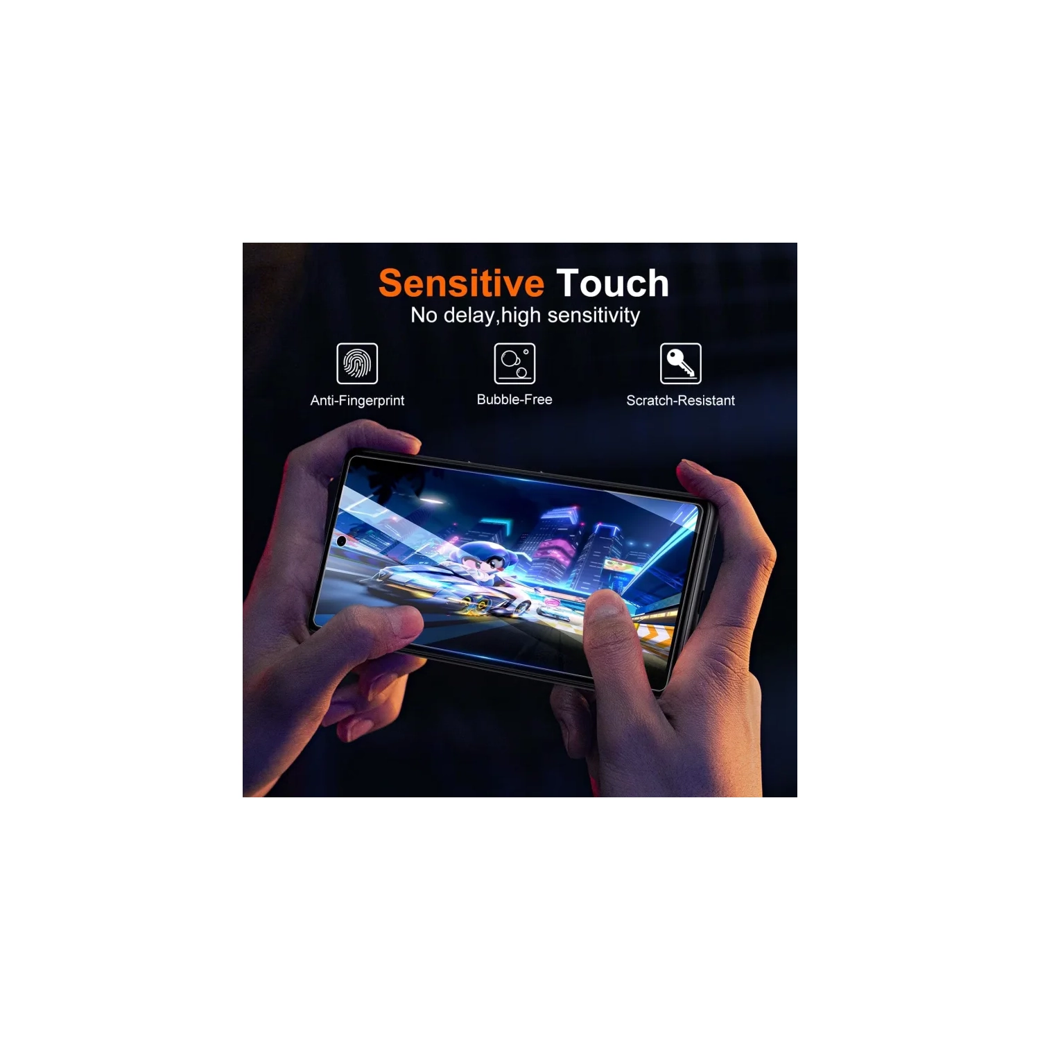 Protecteur d'écran pour Pixel 8 de Google - installation facile, verre trempé 9H mm avec protecteurs d'objectif - transparent HD, antirayure