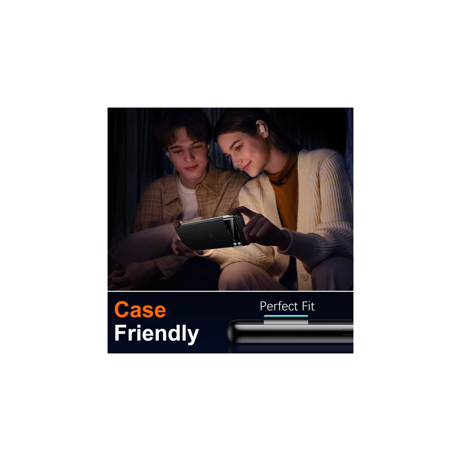 Protecteur d'écran pour Pixel 8 de Google - installation facile, verre trempé 9H mm avec protecteurs d'objectif - transparent HD, antirayure