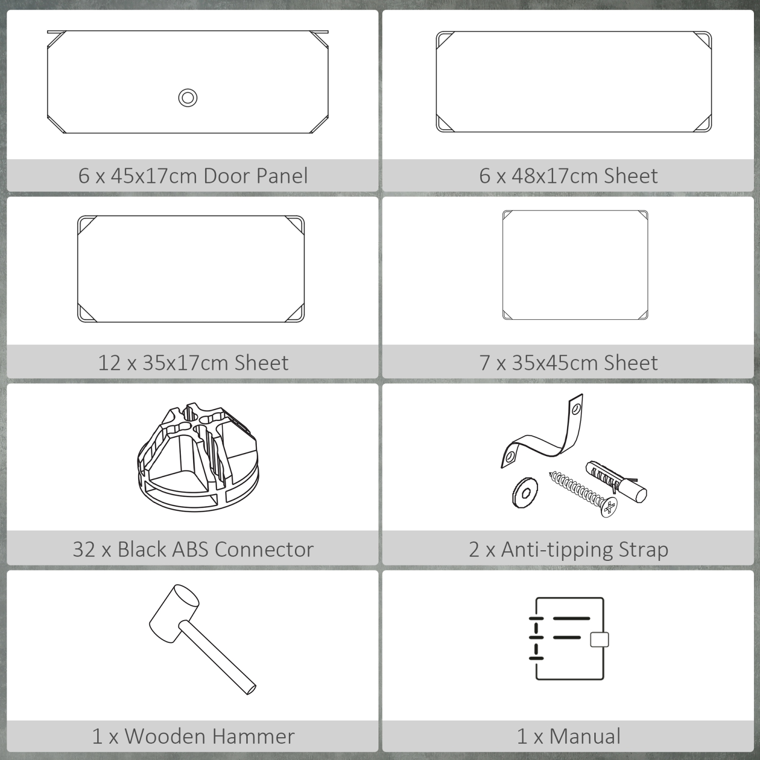 HOMCOM – Organisateur de rangement à 6 cubes, organisateurs modulaires pour garde-robe, armoire à chaussures pour l'entrée du salon de chambre, noir