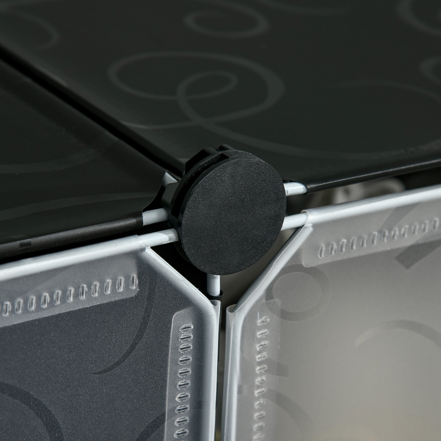 HOMCOM – Organisateur de rangement à 6 cubes, organisateurs modulaires pour garde-robe, armoire à chaussures pour l'entrée du salon de chambre, noir