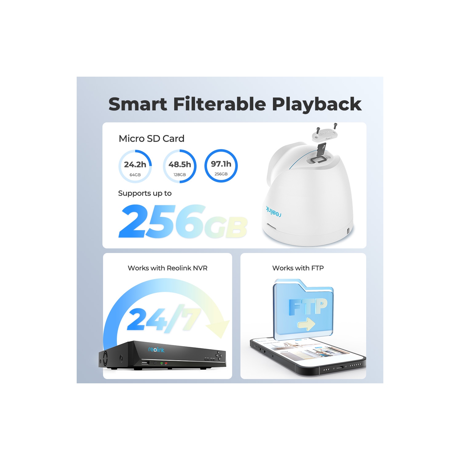 Reolink 5MP Person/Vehicle Detection Smart PoE IP Security Camera, 100ft Night Vision, Audio Recording