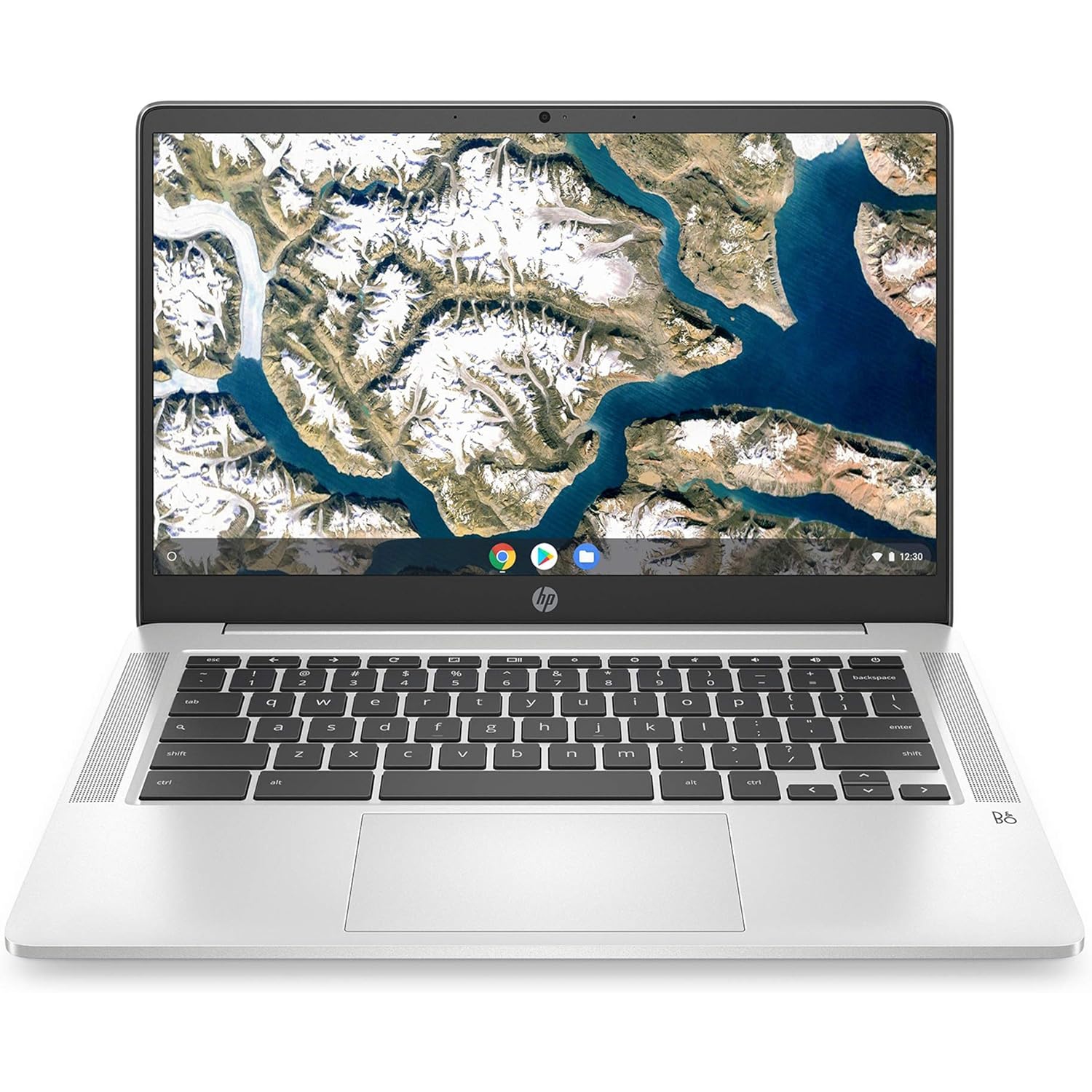HP Chromebook 14 Inch HD laptop Intel N5030 4GB 64GB Chrome OS Silver Refurbished Good