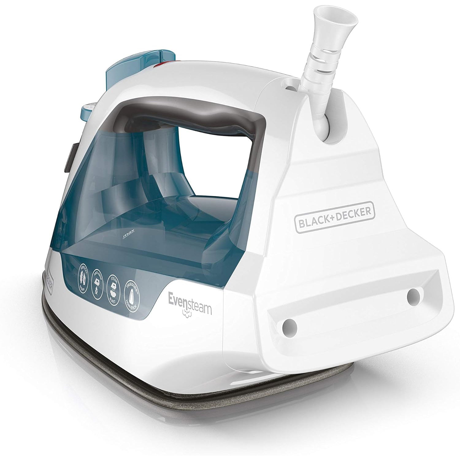 Black + Decker - Easy Steam Iron with Non-Stick Soleplate, 1200 Watts, Blue